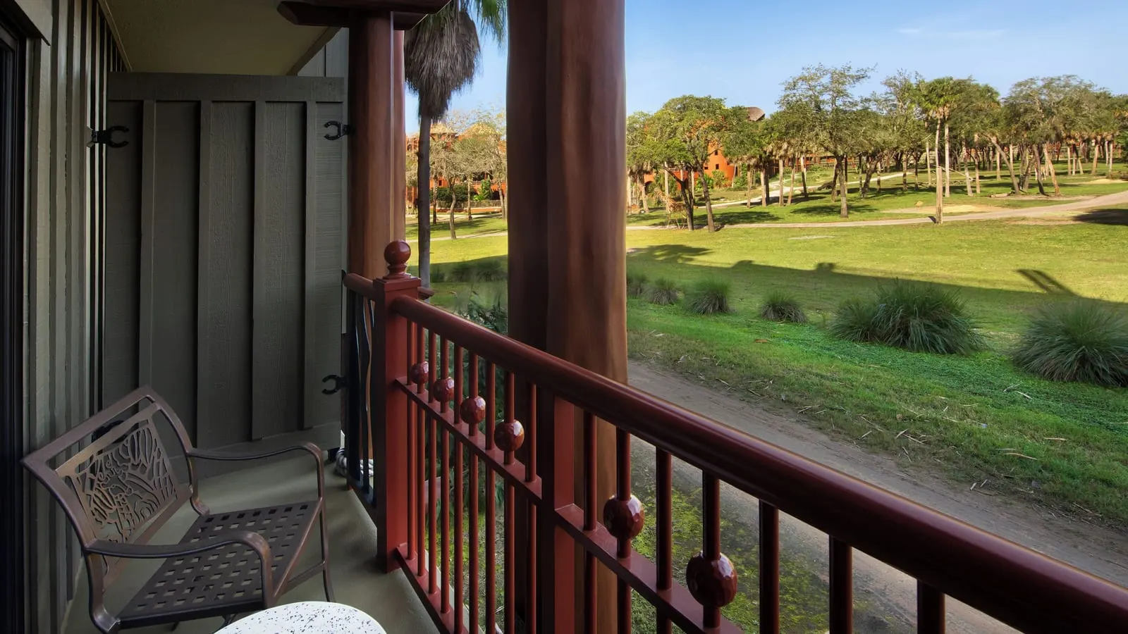 Disney's Animal Kingdom Lodge: The savanna from a Savanna View balcony