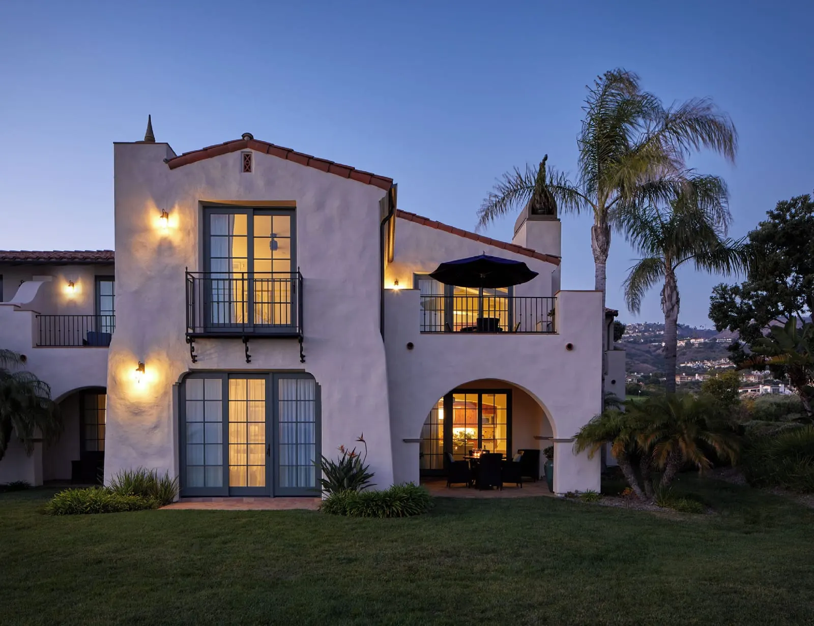 Terranea Resort: A casita lit at twilight