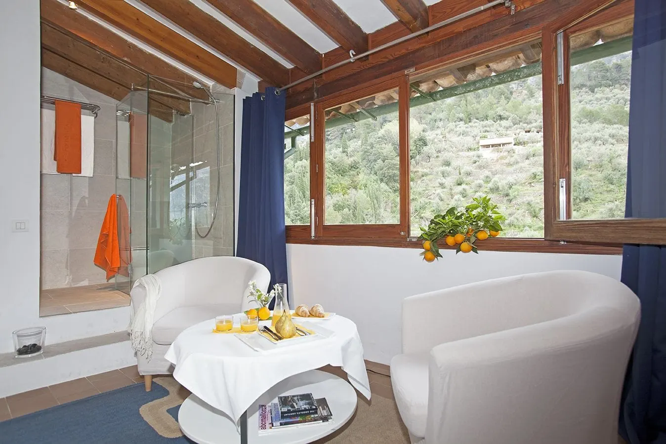 Fornalutx Petit Hotel: Terraced olive groves from a mountain-view room