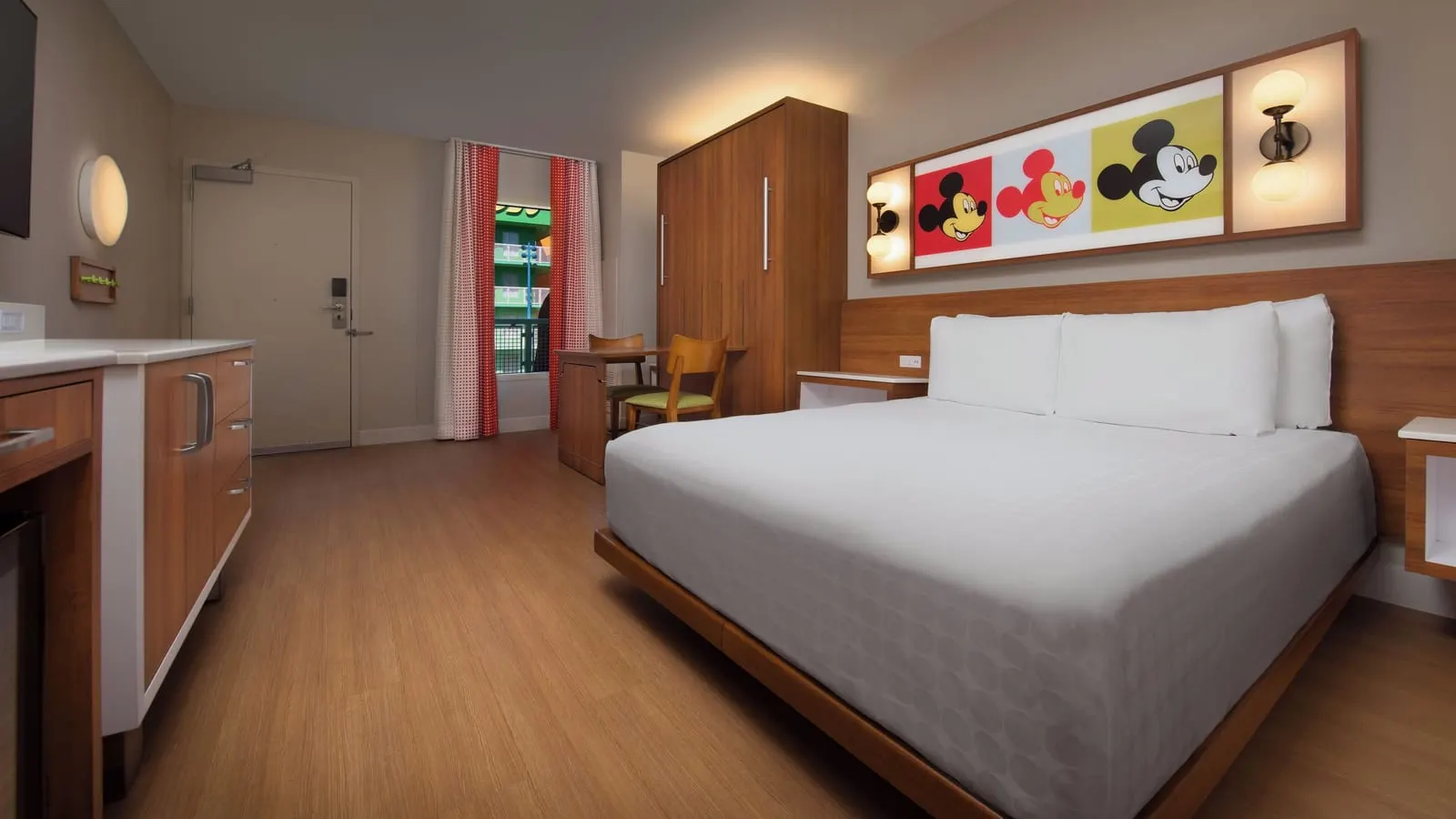 Disney's Pop Century Resort: A Preferred Room and its fold-down queen table bed
