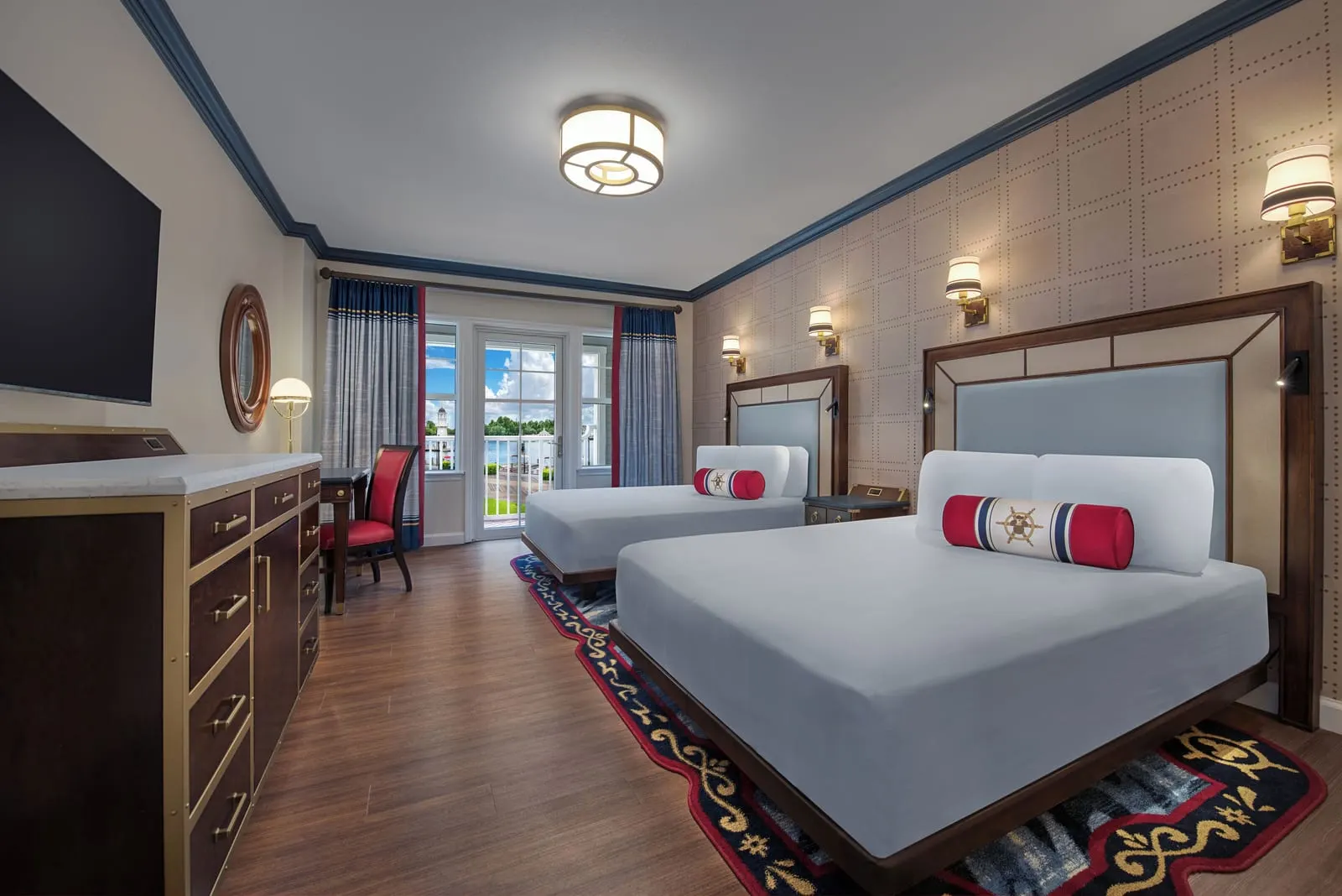 Disney's Yacht Club Resort: A Water View room looking out to Crescent Lake