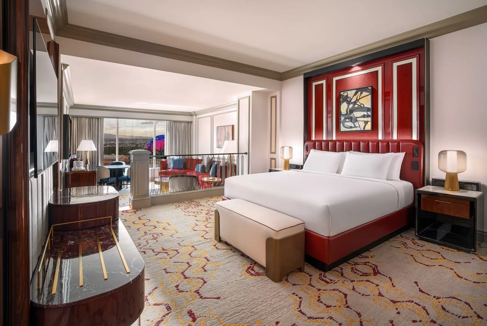 The Venetian Resort Las Vegas: A Sphere View Luxury King Suite at dusk