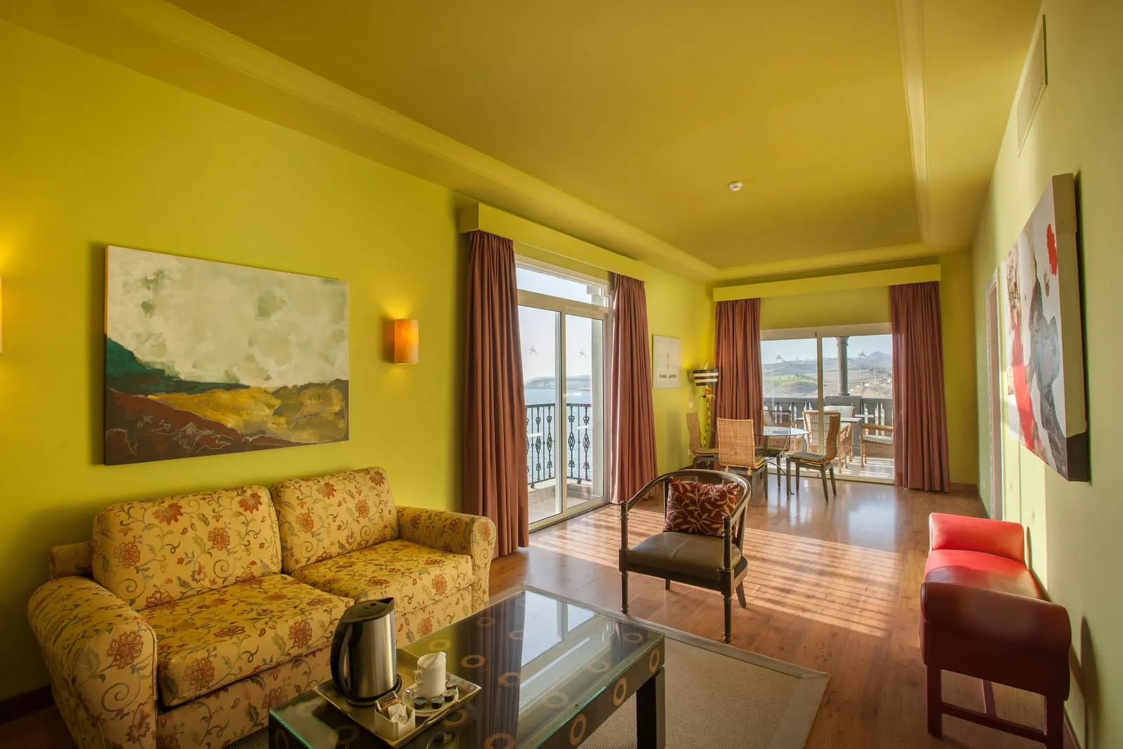 Lopesan Villa del Conde Resort & Thalasso: A Junior Suite sitting room opening onto its terrace