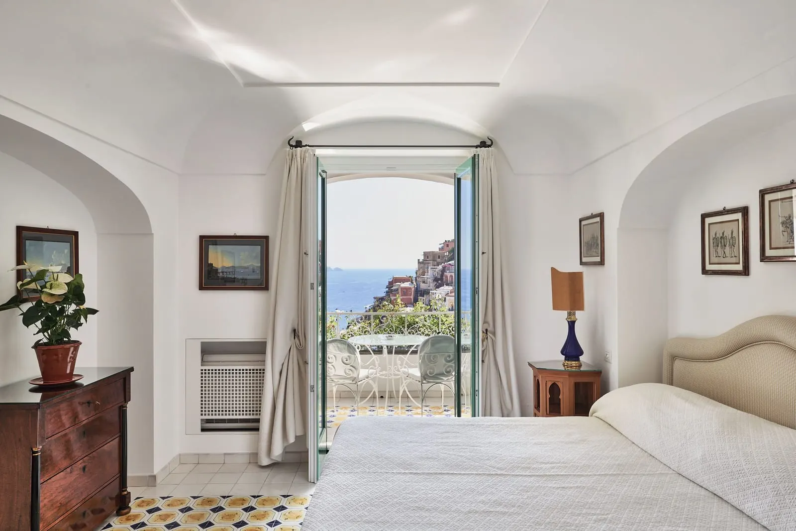 Le Sirenuse: A Superior Sea View room opening onto its balcony