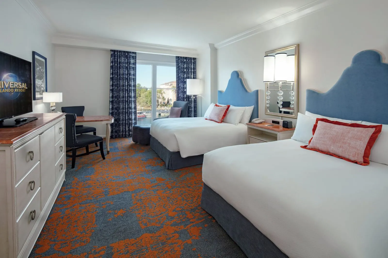Loews Portofino Bay Hotel: A two-queen room looking onto the harbour