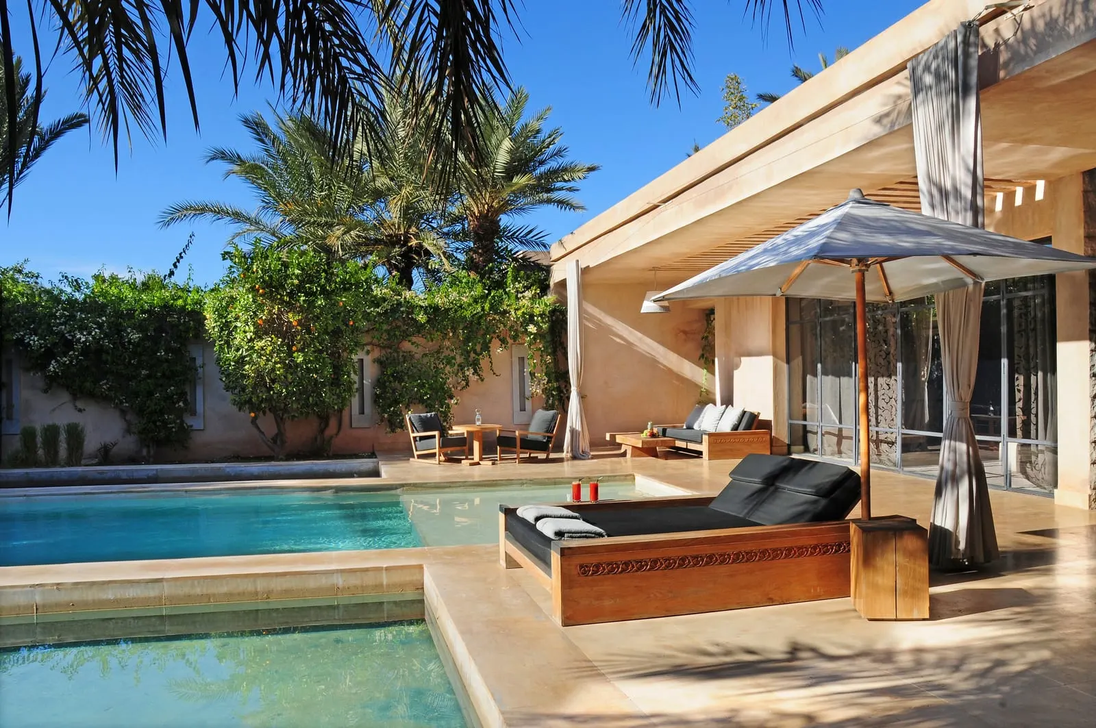 Palais Namaskar: A Pool Villa's private pool and daybed