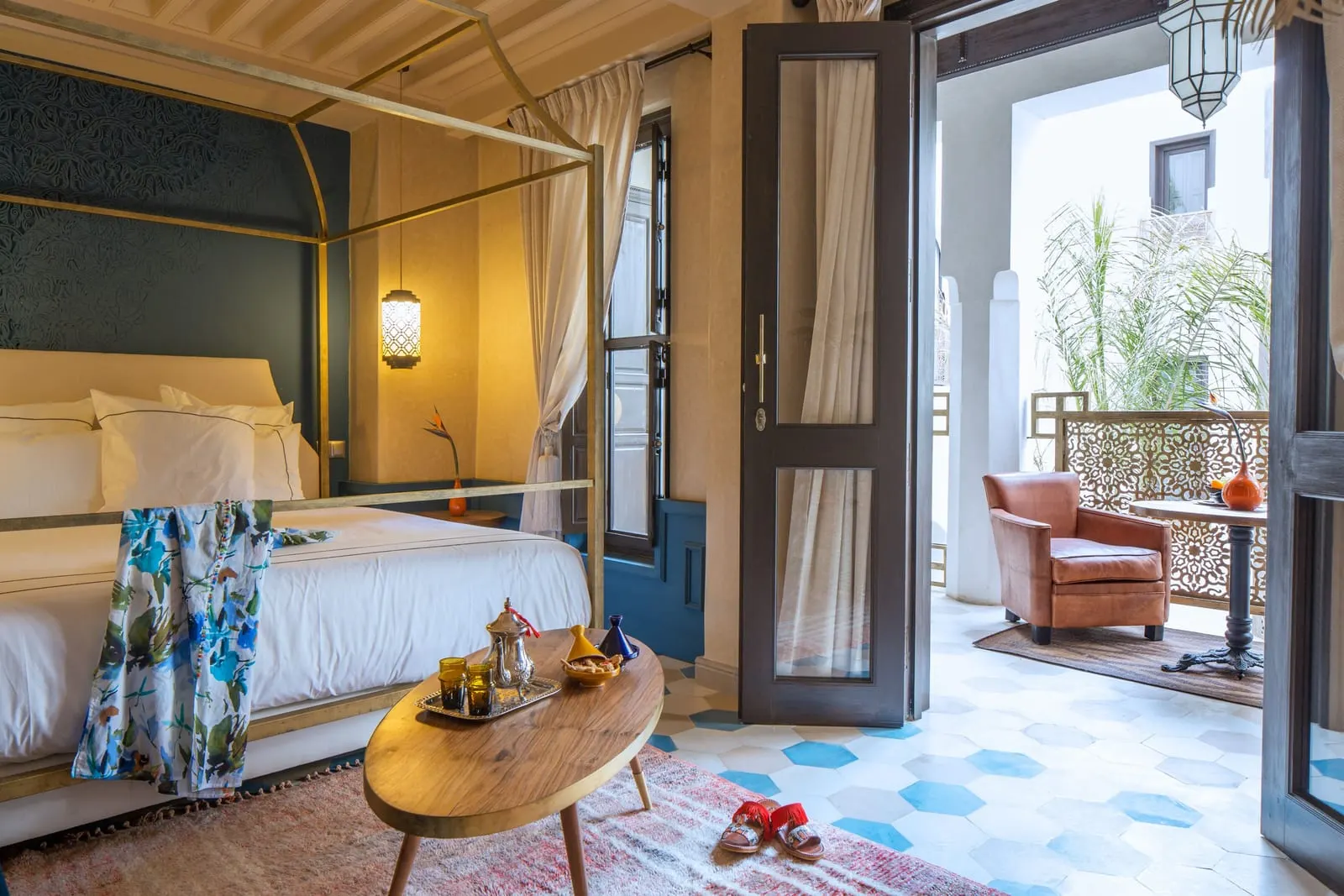 Dar Kandi: A canopy-bed suite opening onto its balcony