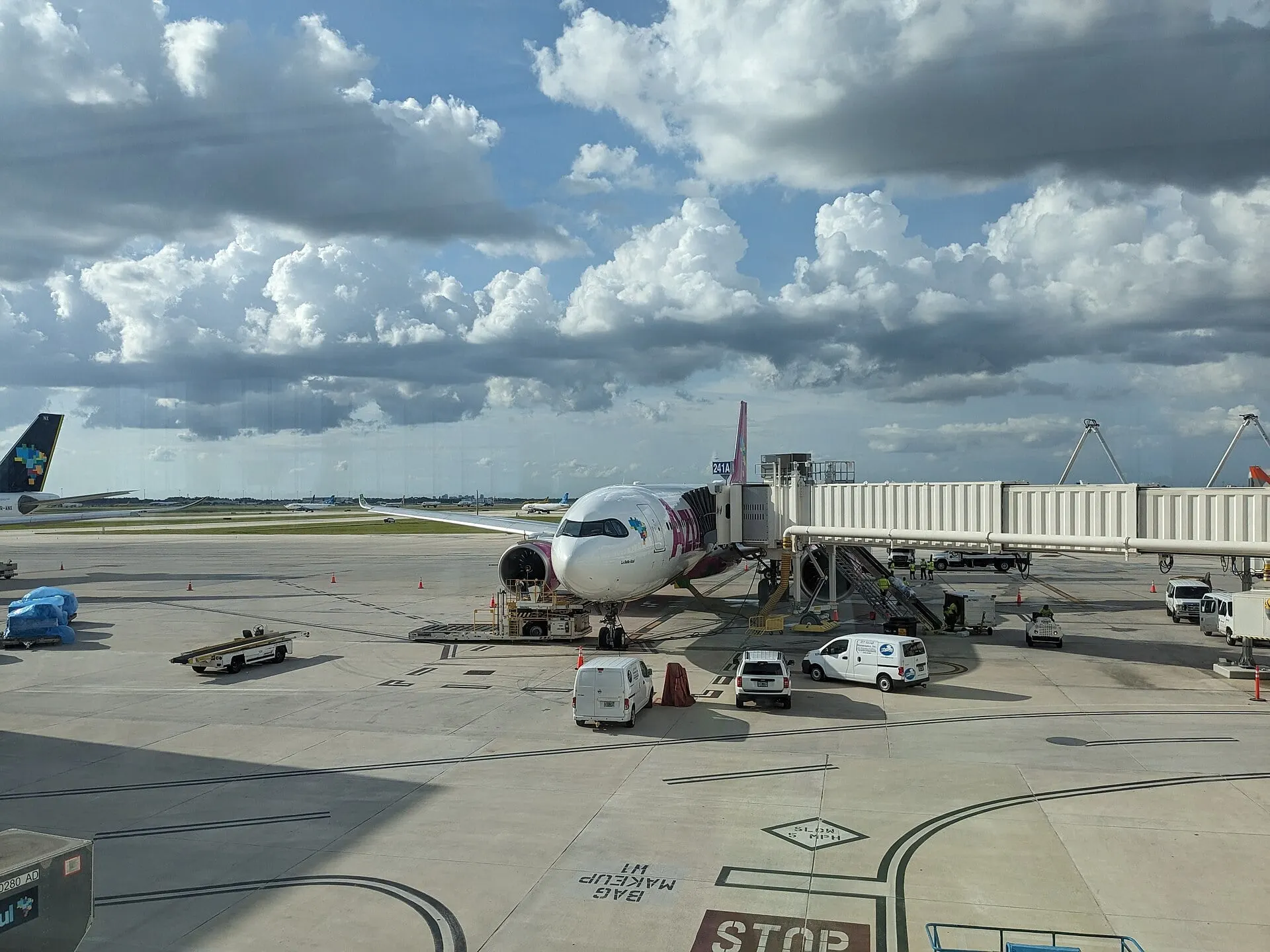 An aircraft at a Terminal C gate at Orlando International Airport