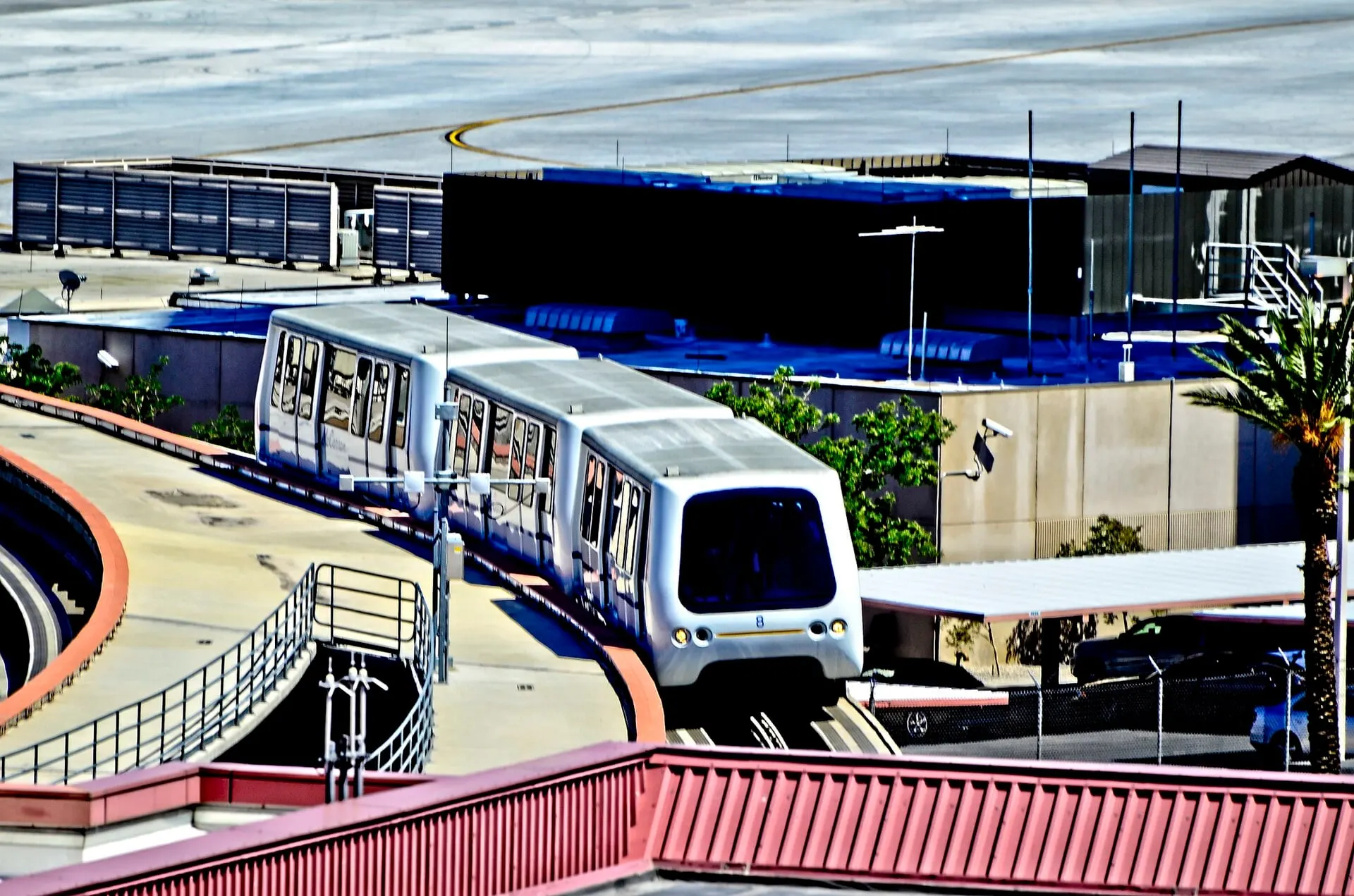 One of the automated trams that link the gates at the Las Vegas airport