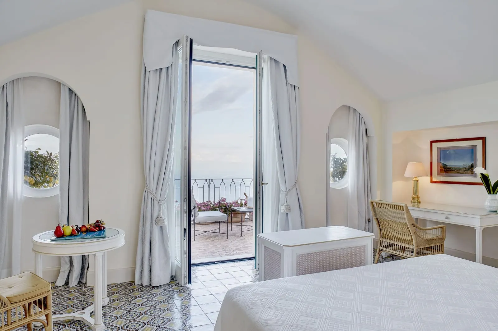 Caruso, A Belmond Hotel: A Superior Sea View Junior Suite and its terrace