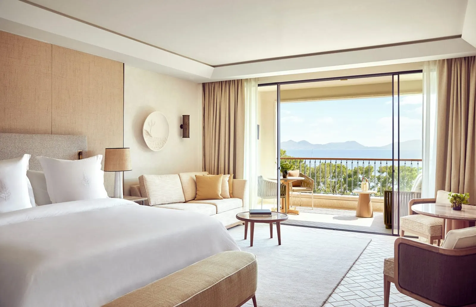 Four Seasons Resort Mallorca at Formentor: A Grand Sea-View Room, the bay beyond its terrace