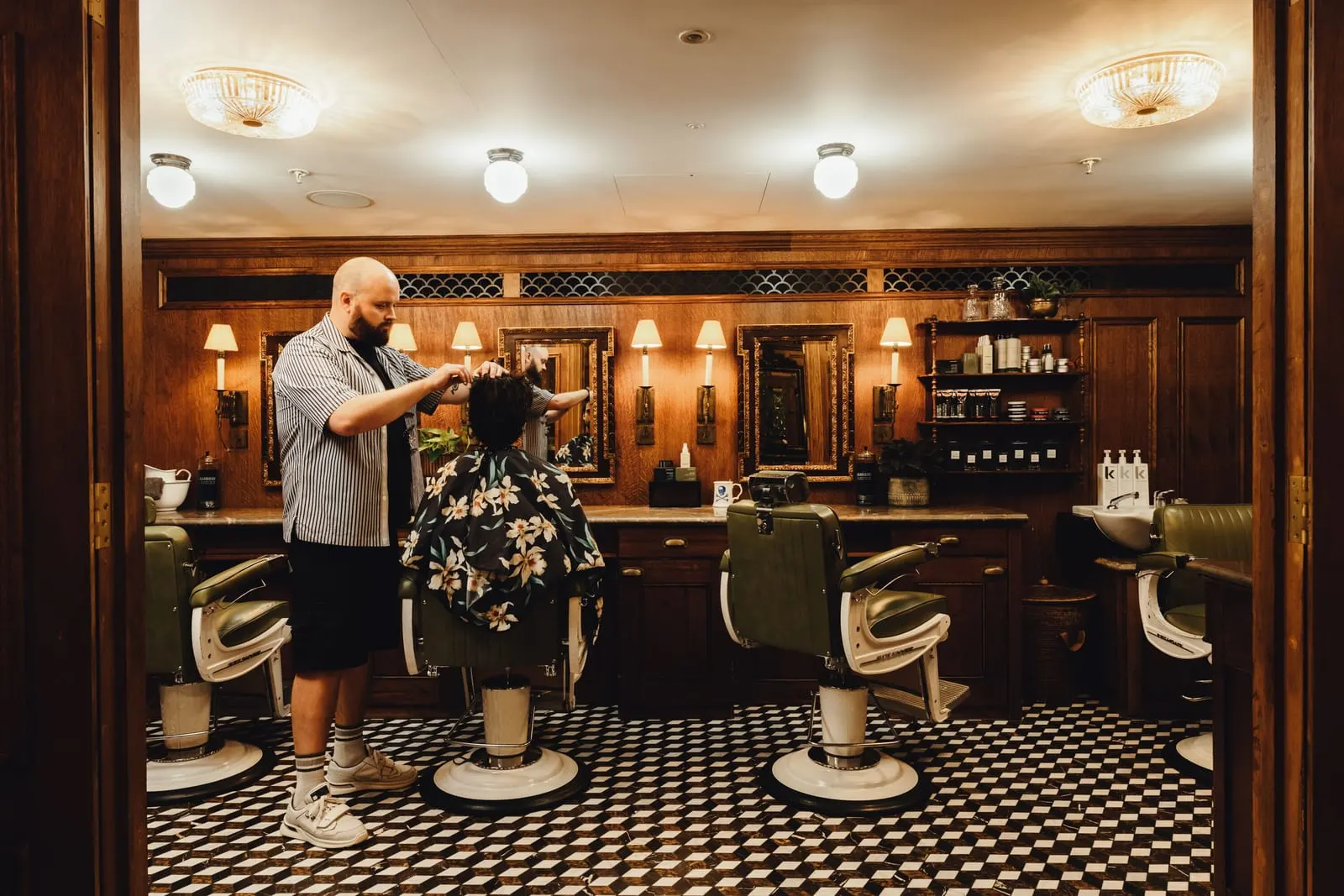 The Ned: The barber shop