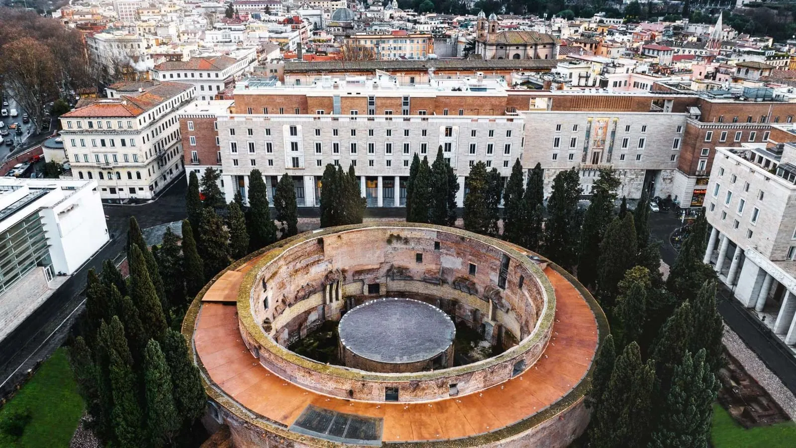 Bvlgari Hotel Roma: The Mausoleum of Augustus from above