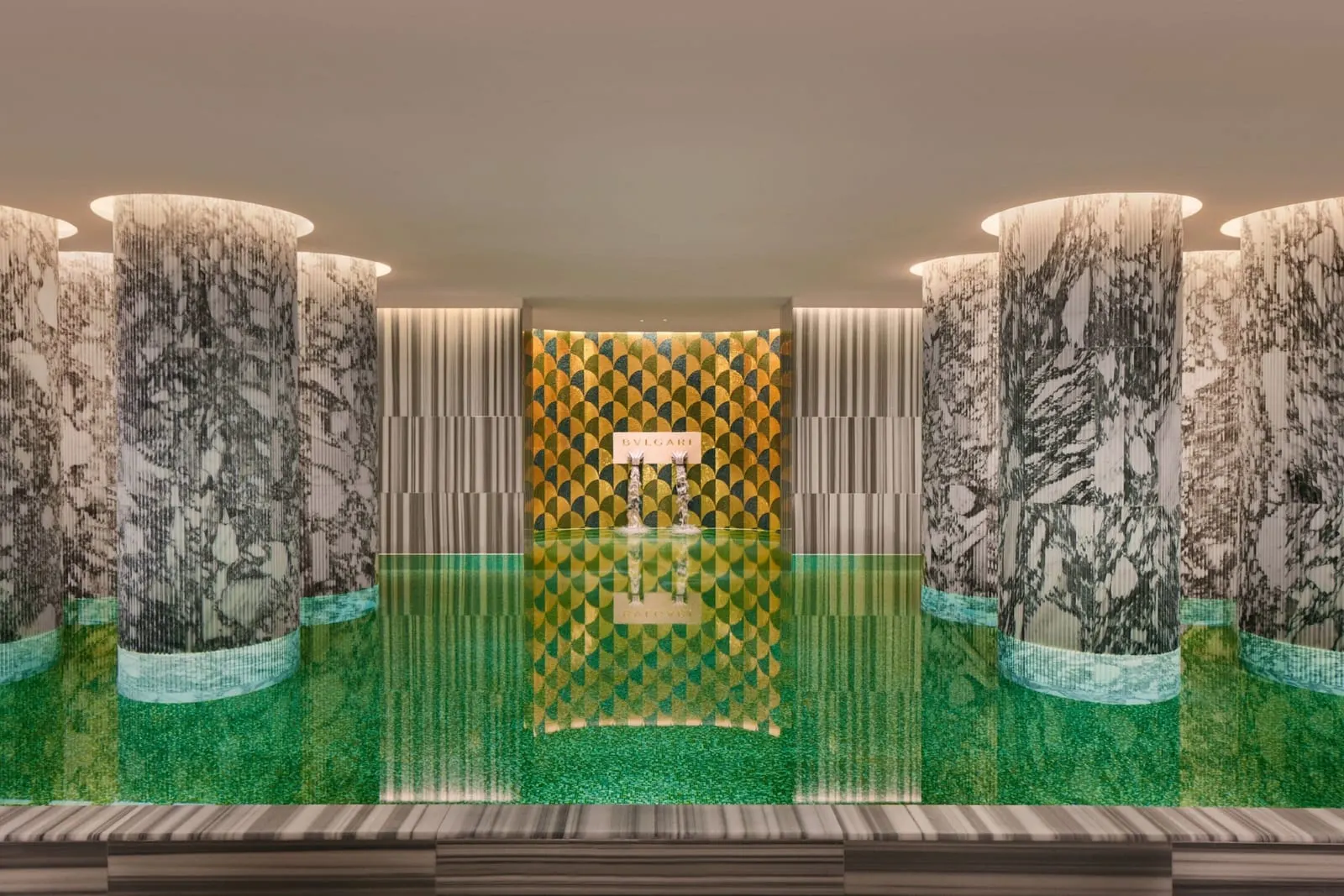 Bvlgari Hotel Roma: The spa in green marble and onyx
