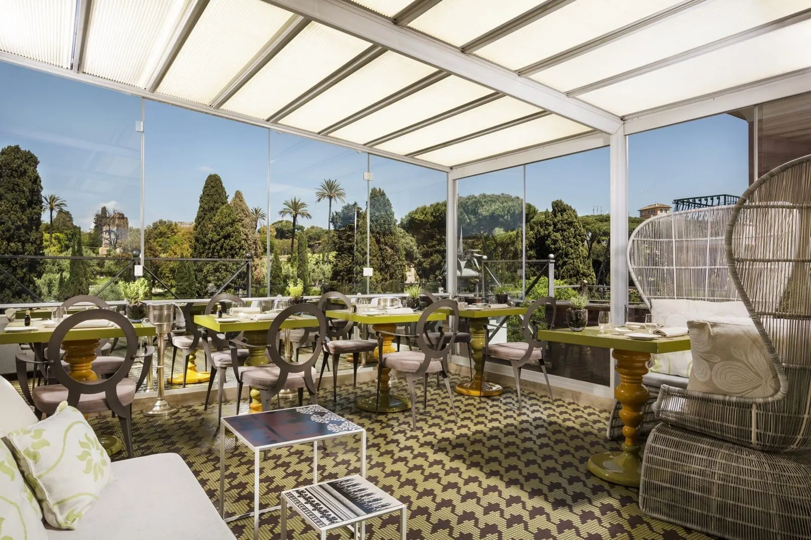 Palazzo Manfredi: The conservatory over the gladiators' training ground