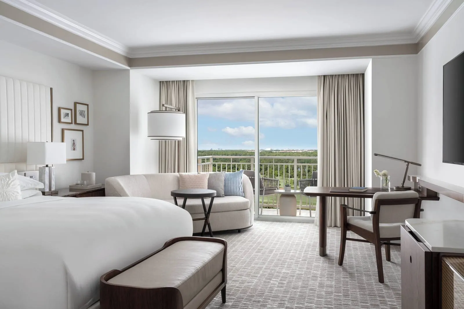The Ritz-Carlton Orlando, Grande Lakes: A king room opening onto its balcony