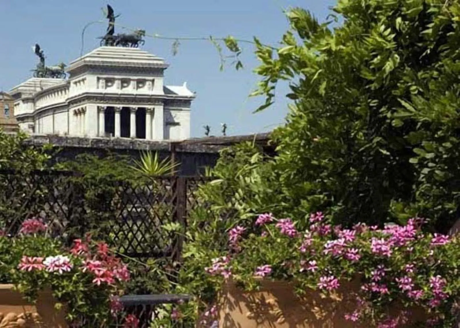 The Inn at the Roman Forum: The Vittoriano through the lemon trees