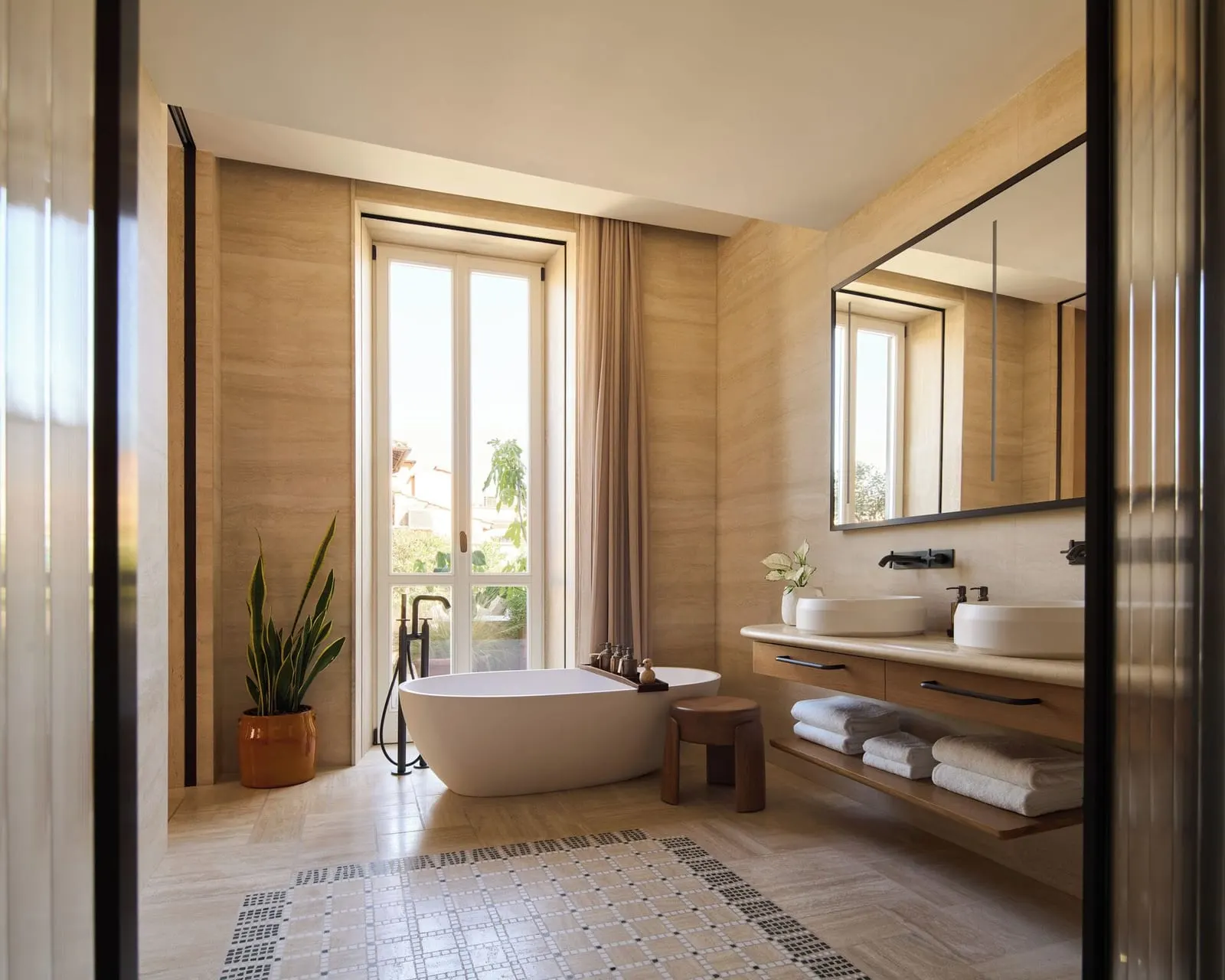 Six Senses Rome: A bath by the window