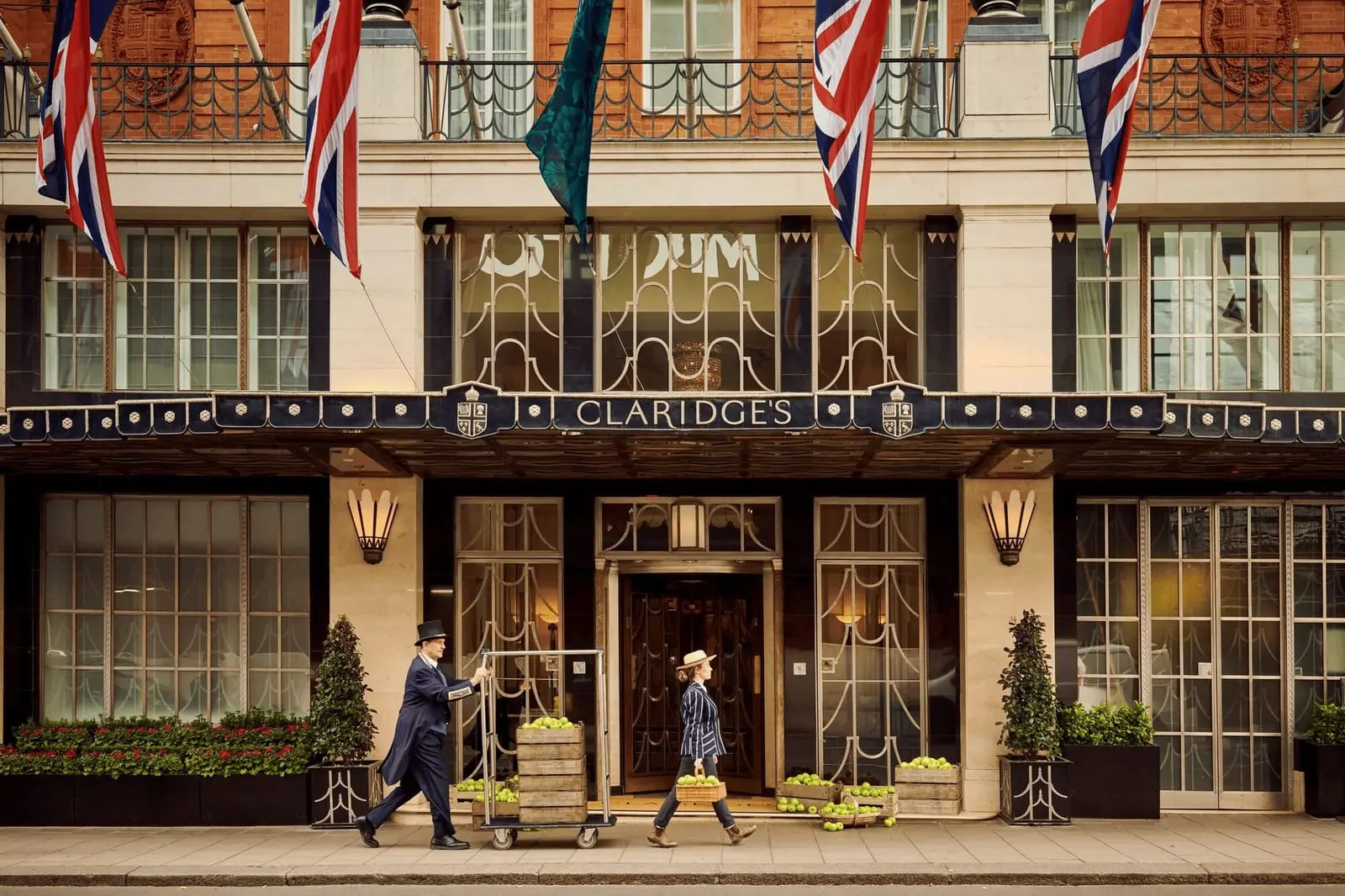 Claridge's: The entrance under the awning