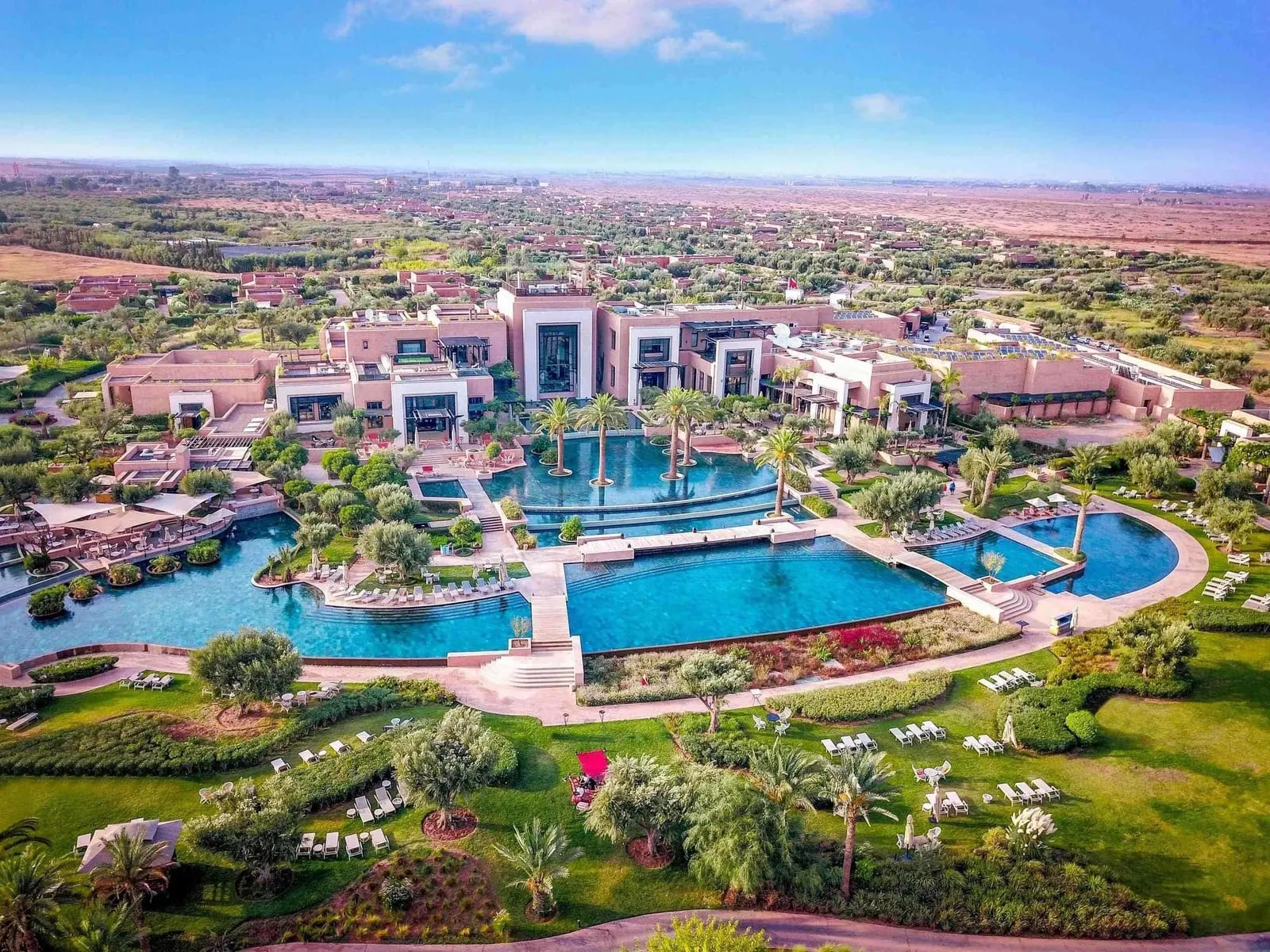 Fairmont Royal Palm Marrakech: The main pool and the estate from above