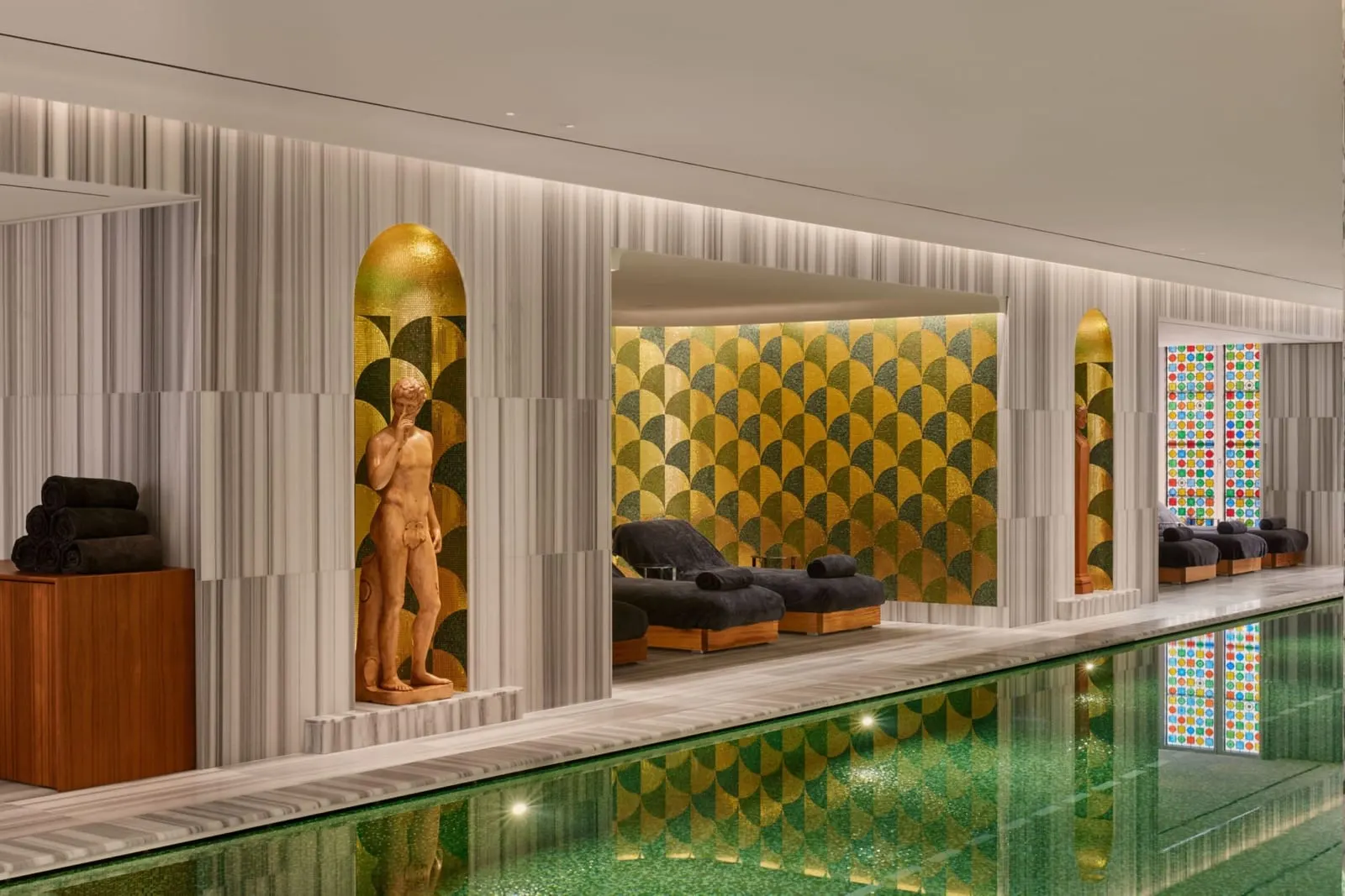 Bvlgari Hotel Roma: The natatio, twenty metres of green marble