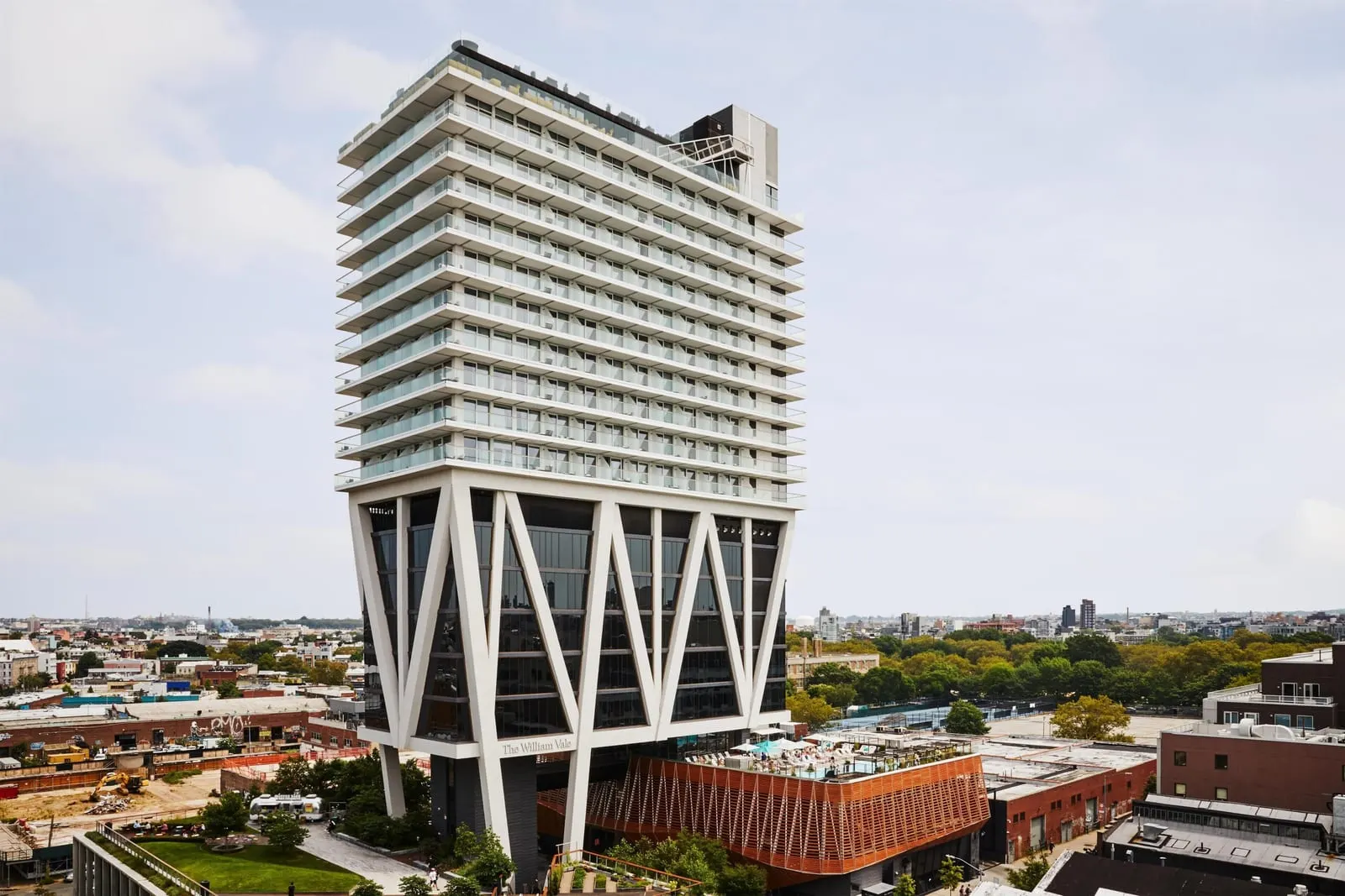 The William Vale: The tower on its sculptural base