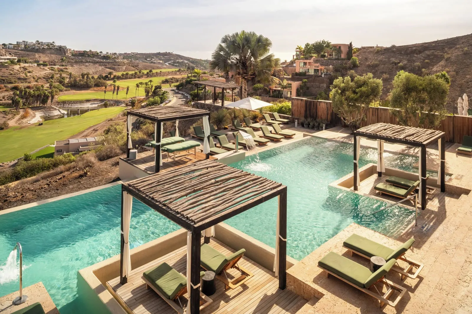 Salobre Hotel Resort & Serenity: The Be Aloe Vitality pool, facing the golf course
