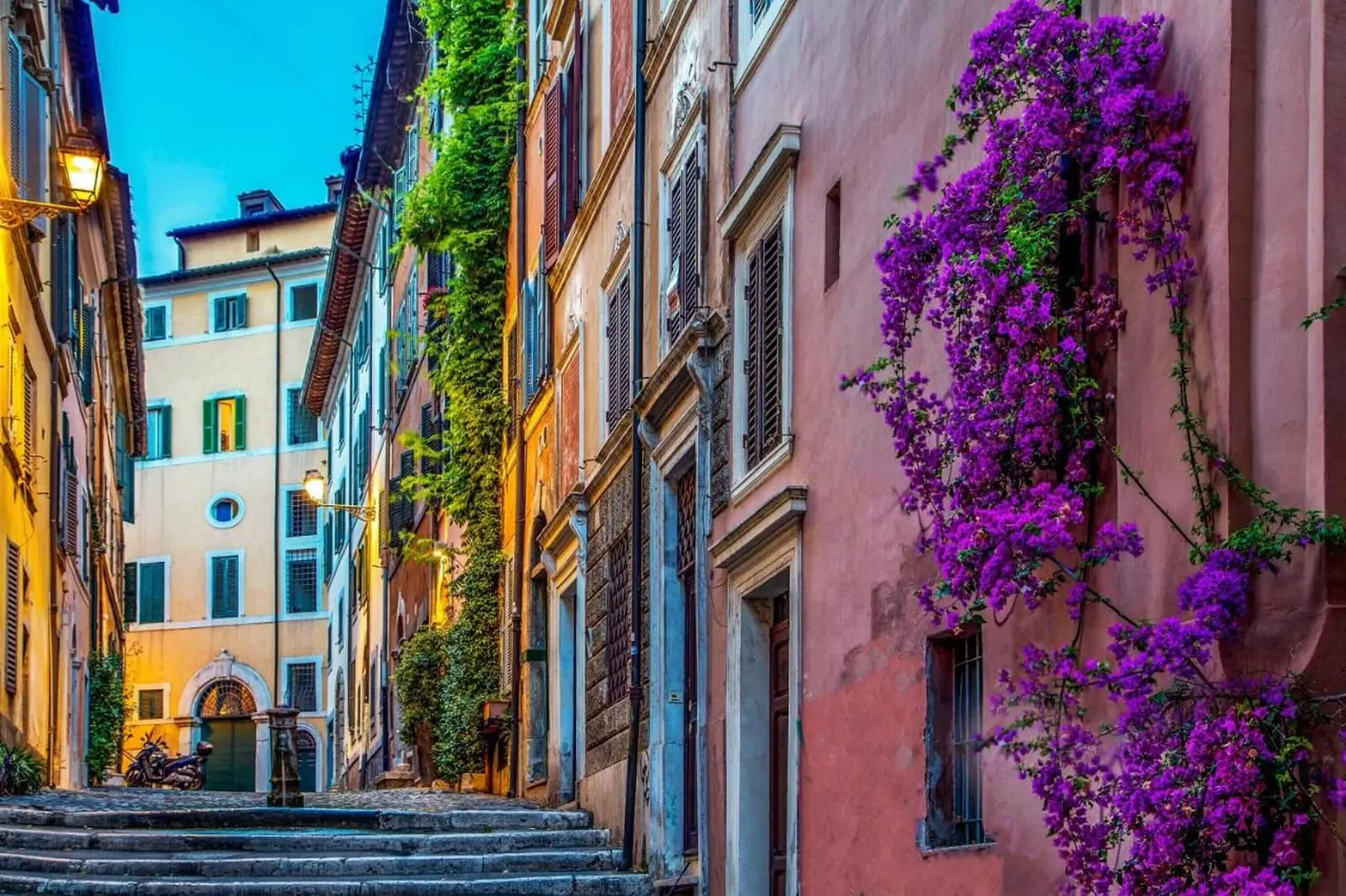 The Inn at the Roman Forum: The lane outside