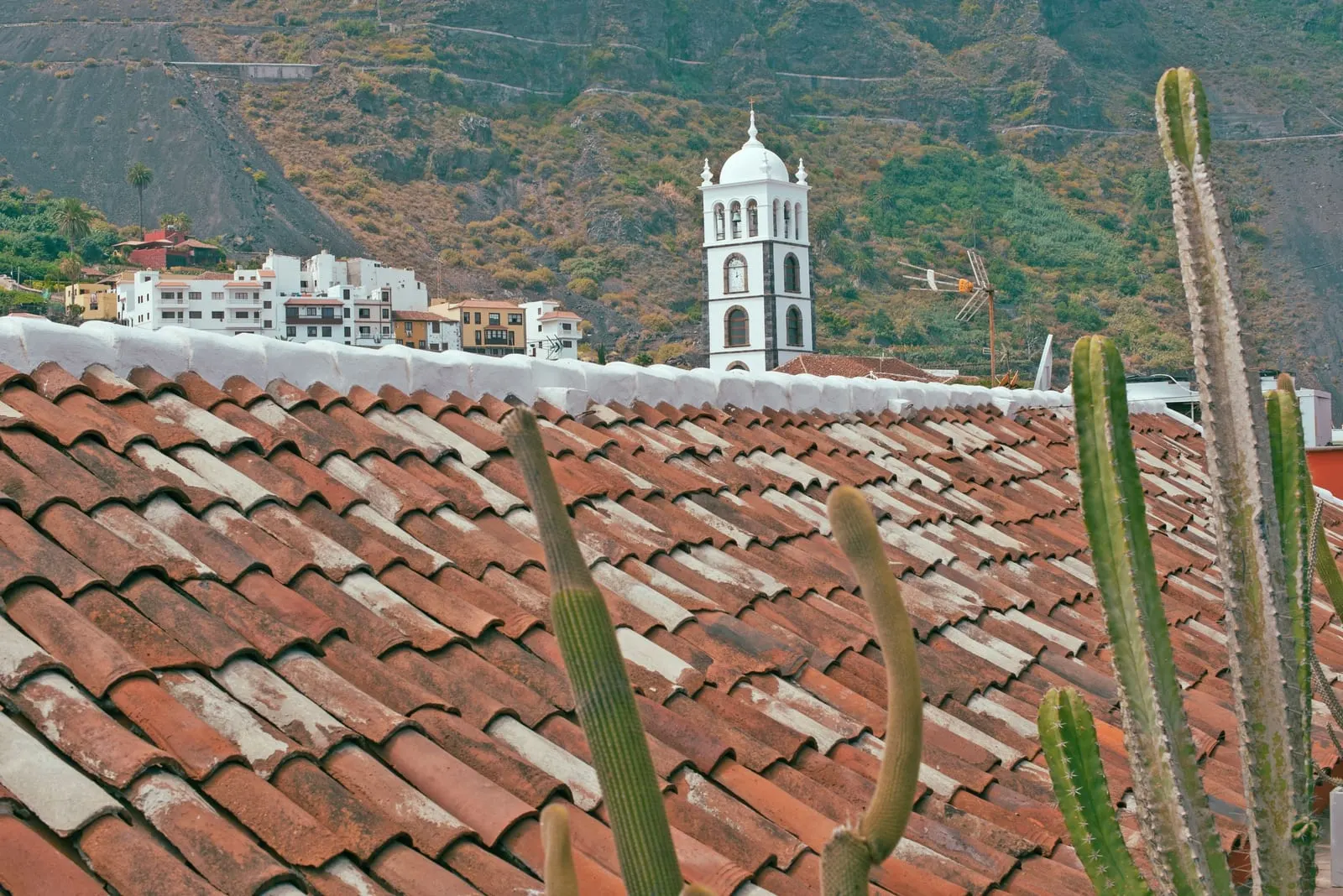 Hotel San Roque: Garachico rooftops from the terrace
