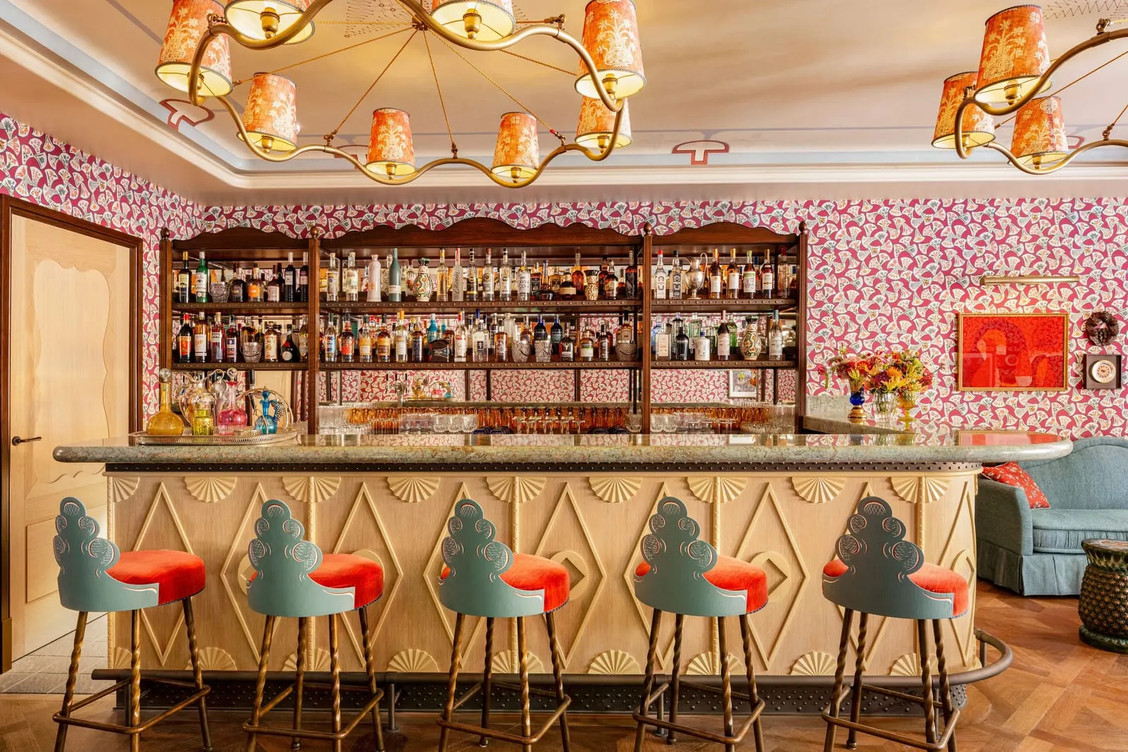 Le Grand Mazarin: Painted stools at Le Bar de Boubalé