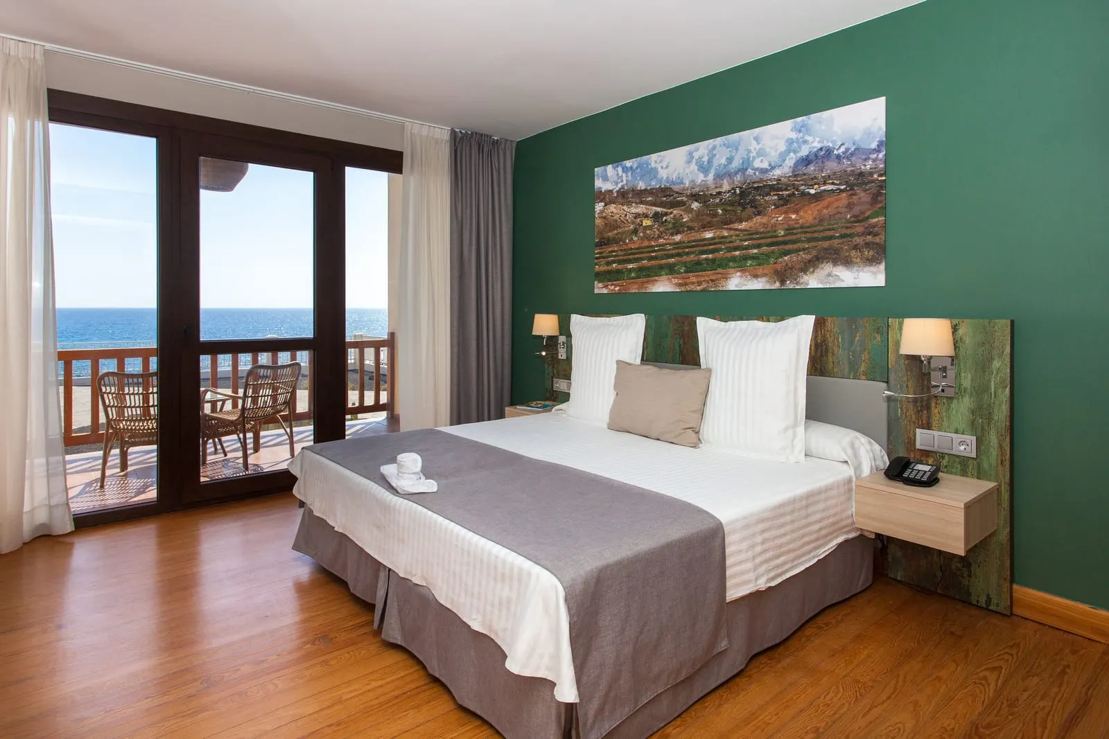 El Mirador de Fuerteventura: A Sea View Double Room with its balcony