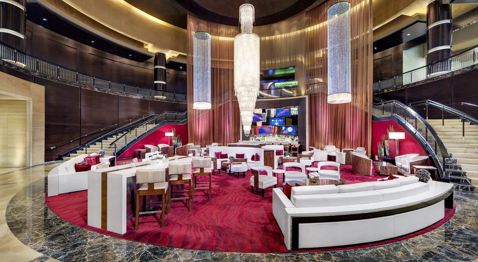 Red Rock Casino Resort & Spa: The Lobby Bar and its crystal chandelier