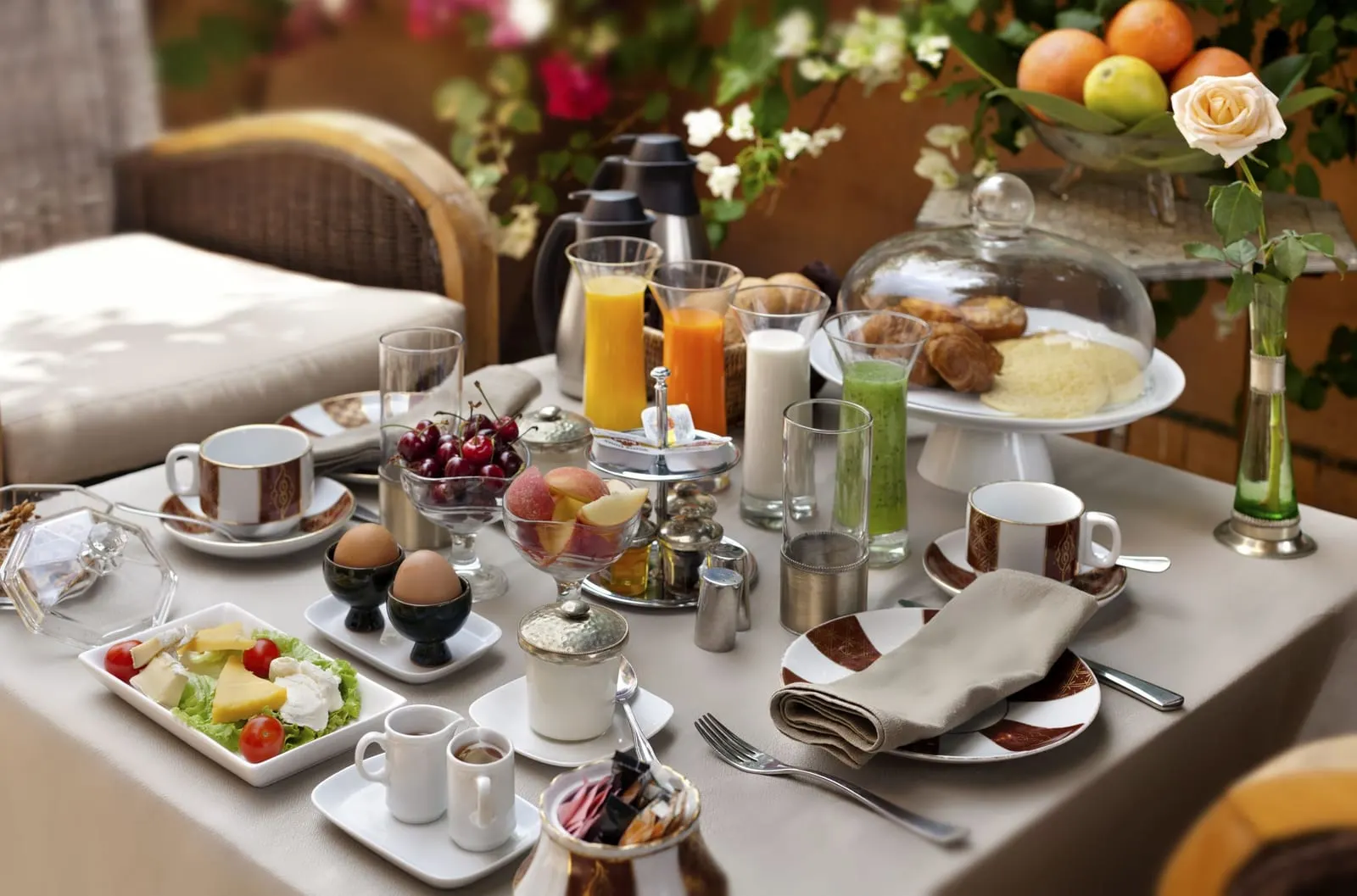 Dar Rhizlane: Breakfast with fresh juices and pastries