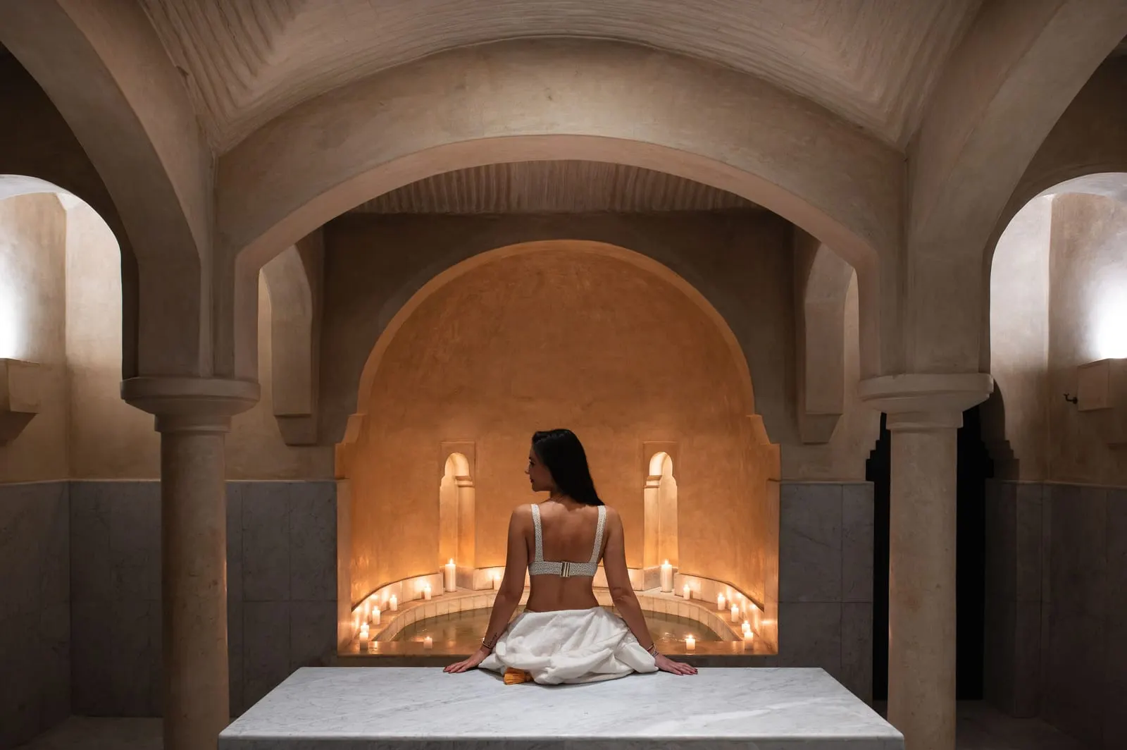 La Villa des Orangers: The hammam, in the spirit of a Roman bath