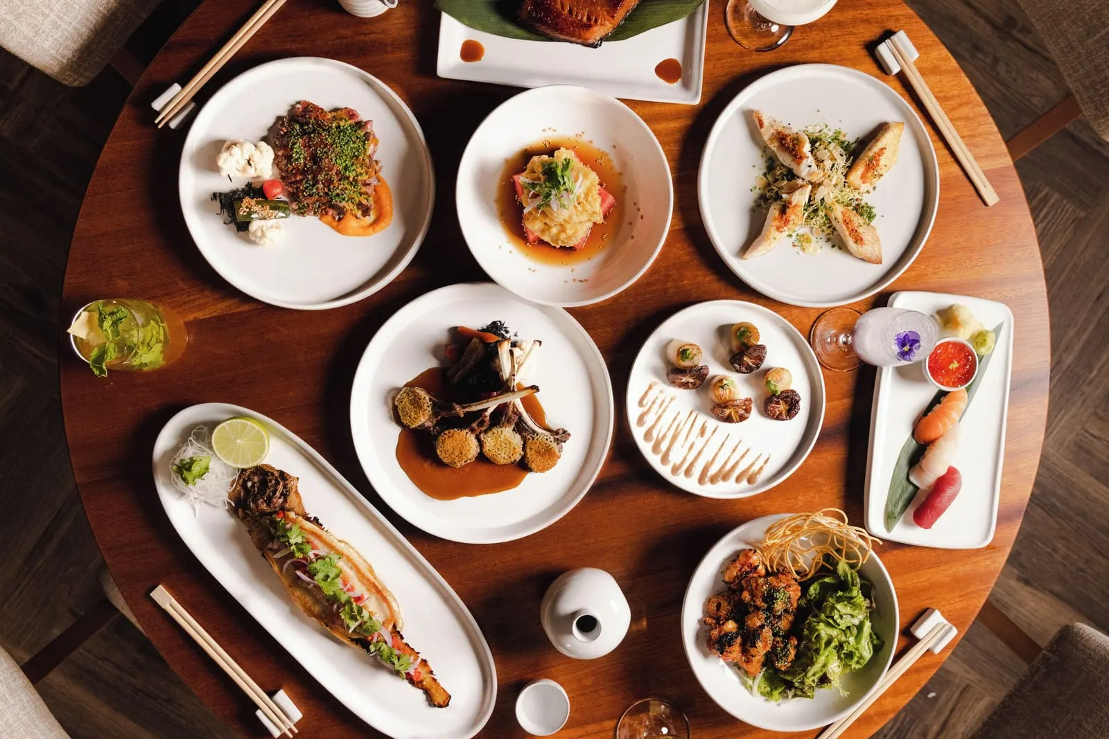 Nobu Hotel Marrakech: Nobu dishes and sushi shared at the table