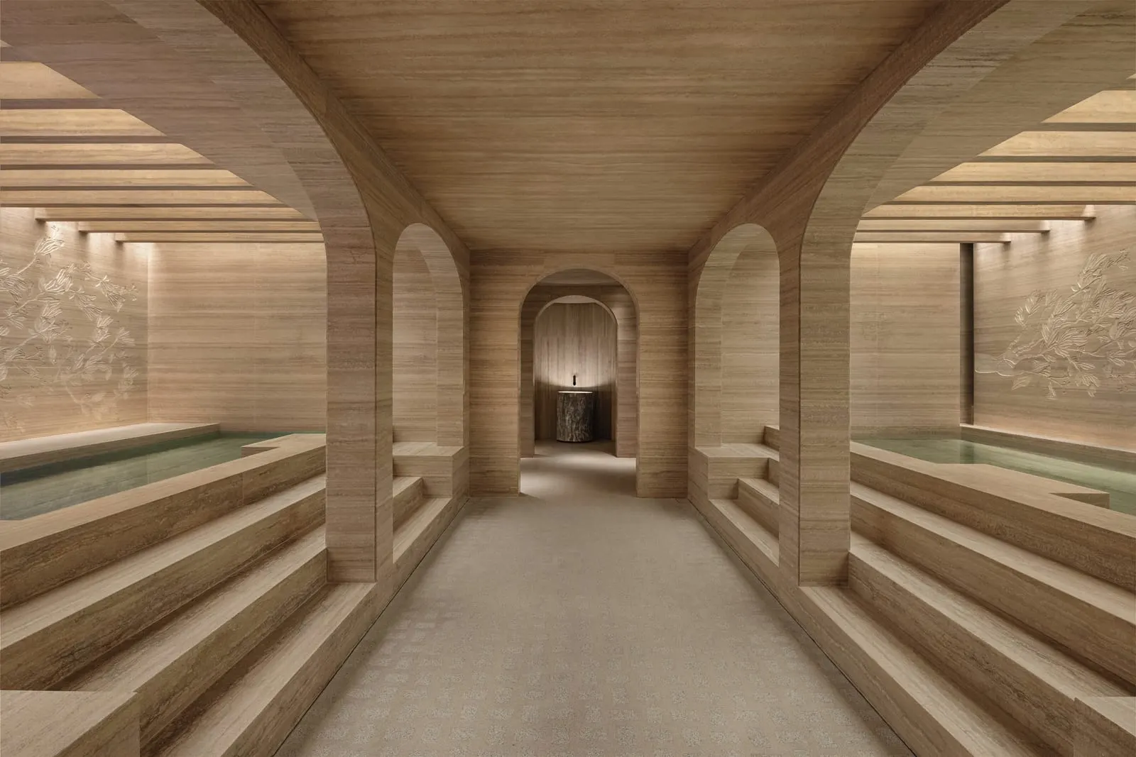 Six Senses Rome: The travertine bath circuit