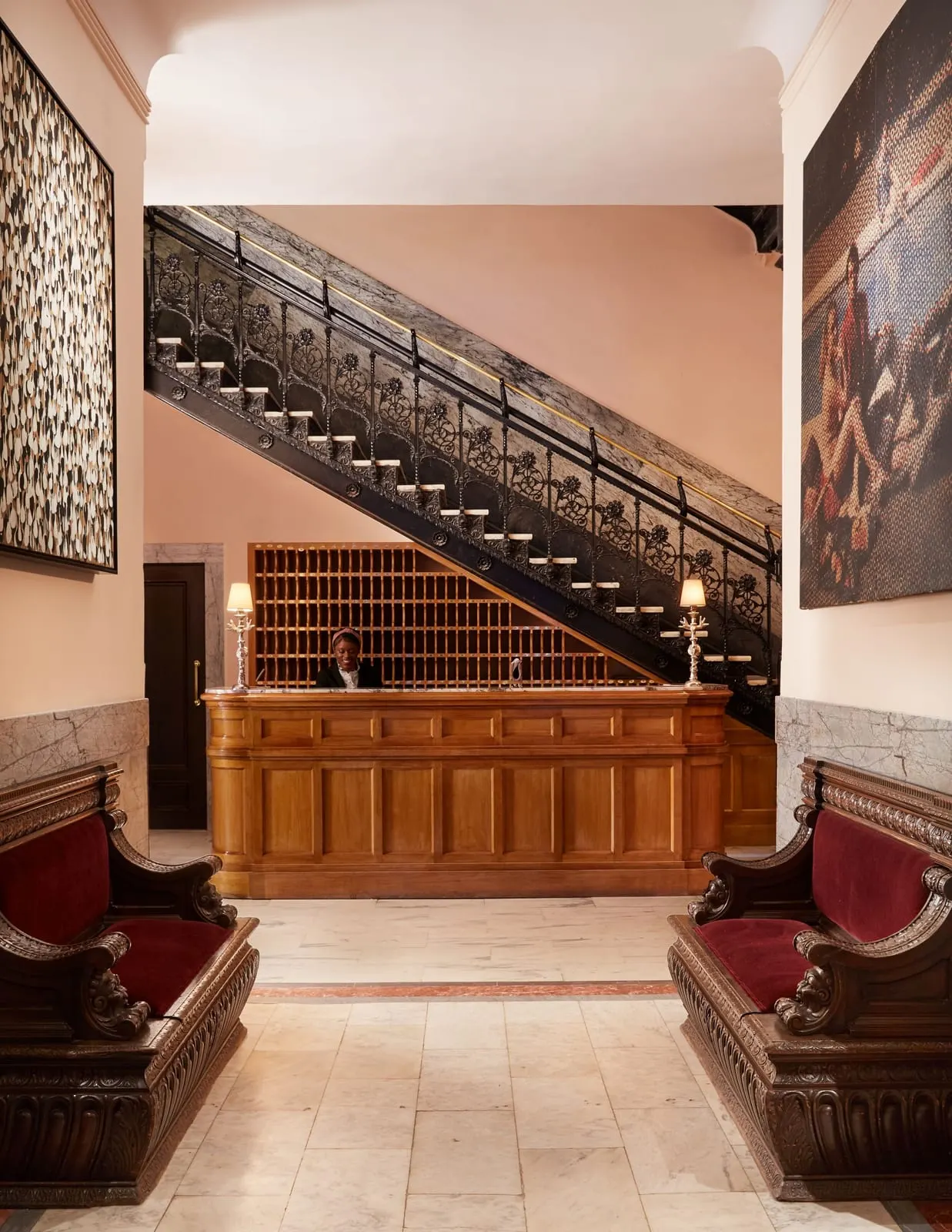 Hotel Chelsea: The lobby and the iron staircase