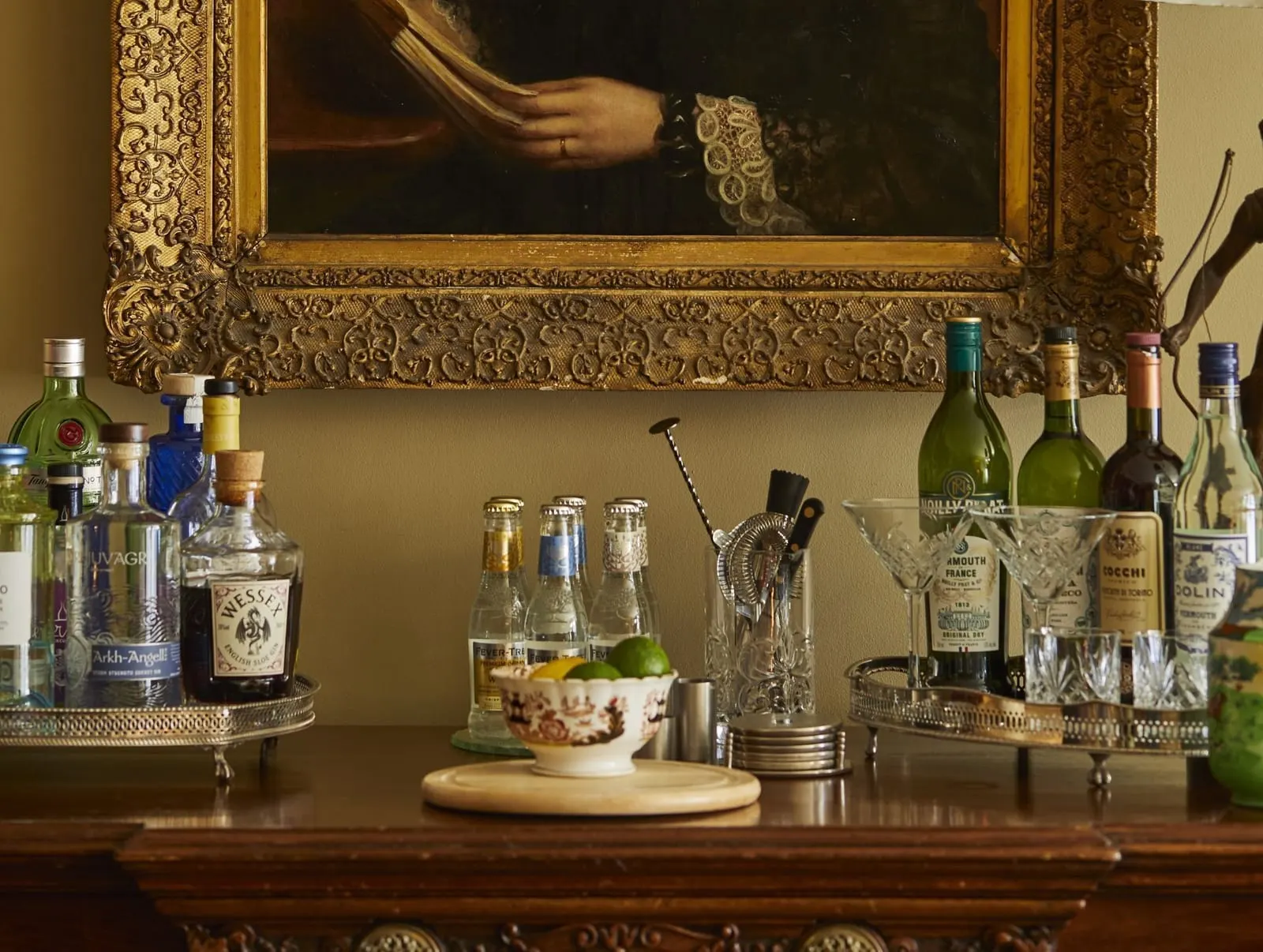 Hazlitt's: Decanters on the tray