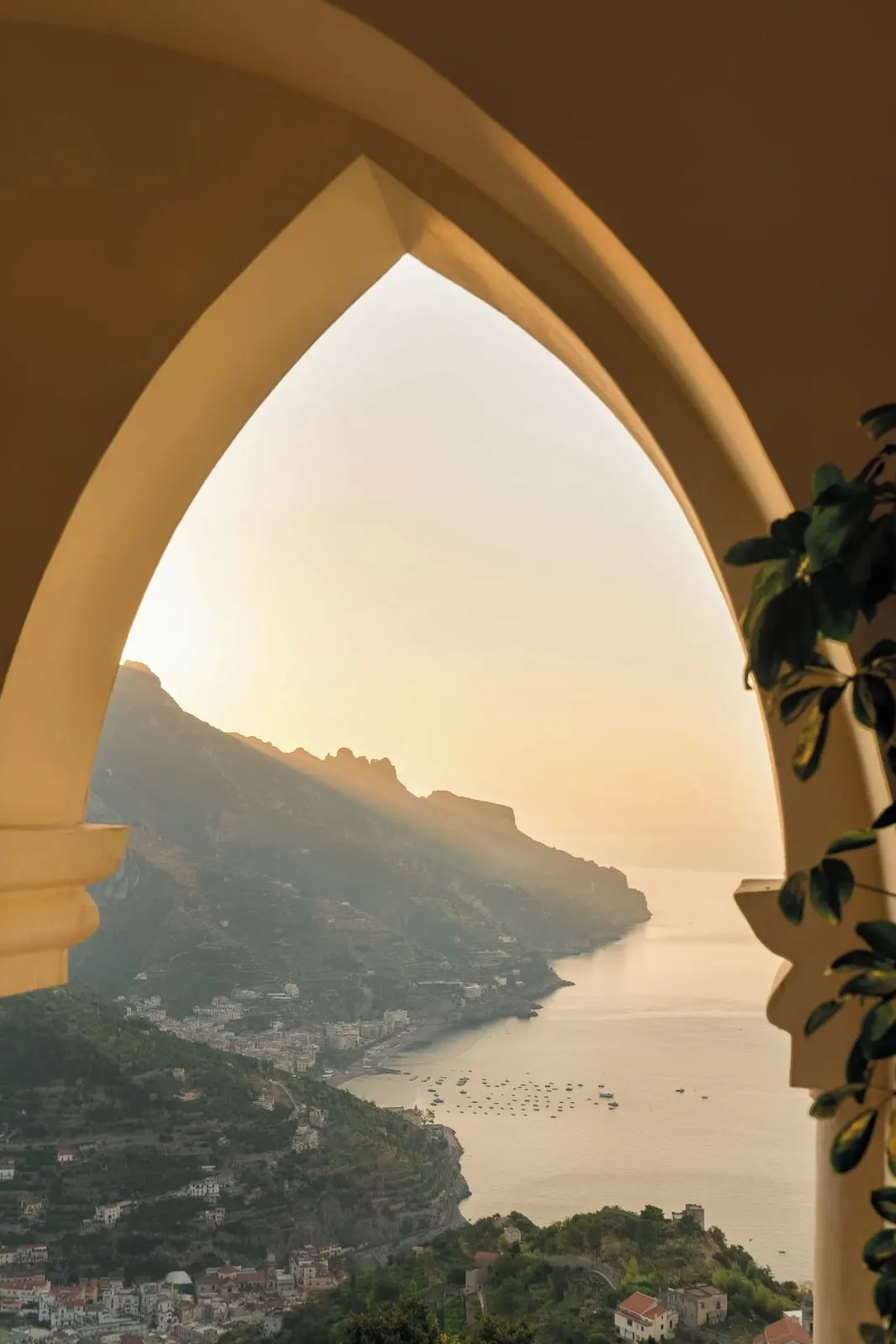 Caruso, A Belmond Hotel: The coast and the bay through a pointed arch