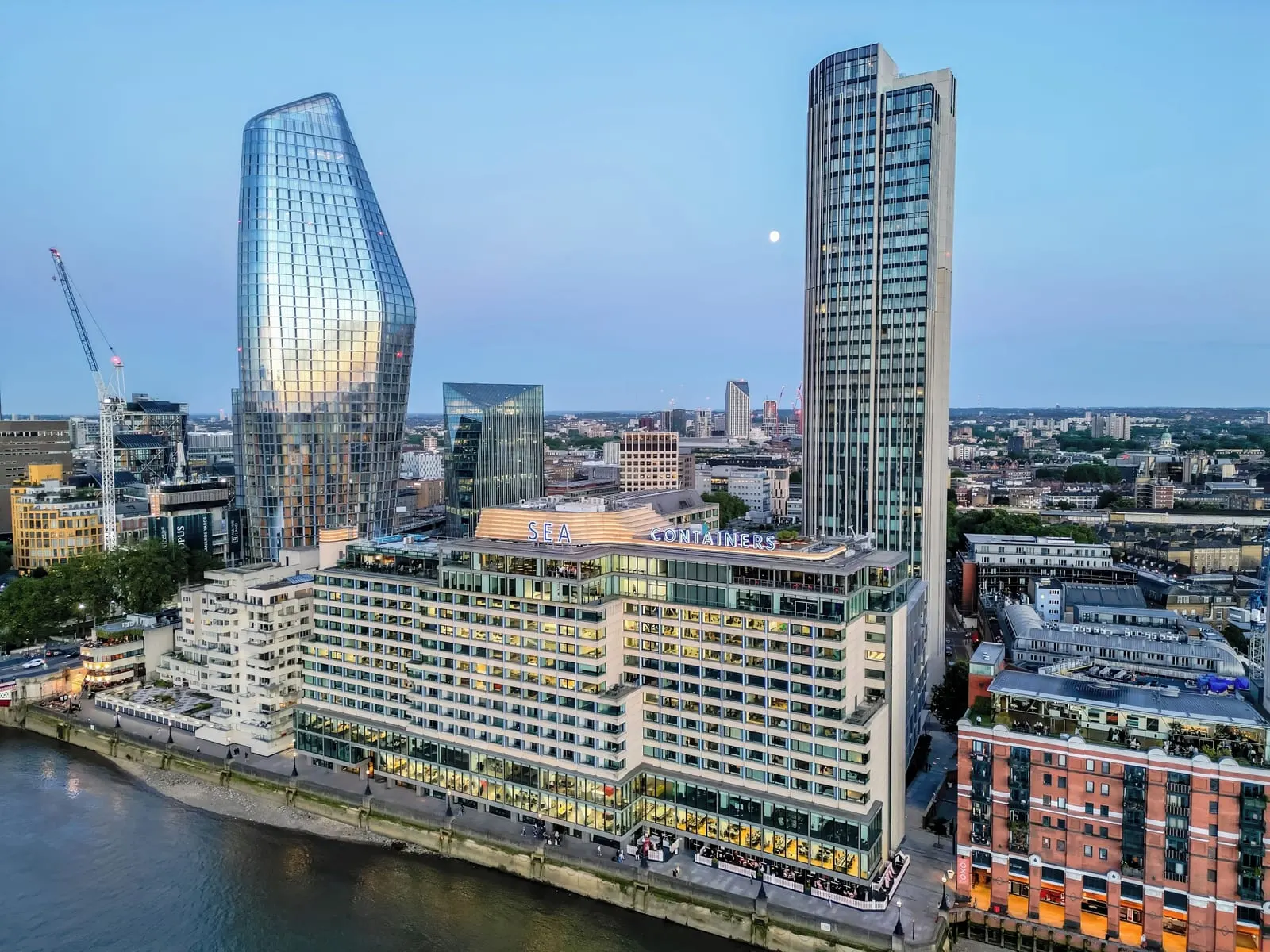 Sea Containers London: Sea Containers from the north bank