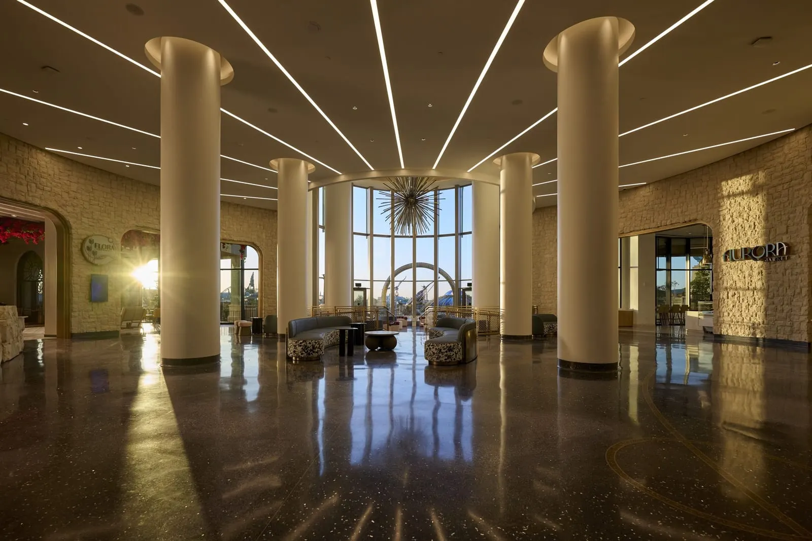 Universal Helios Grand Hotel, a Loews Hotel: The lobby's windows onto Celestial Park