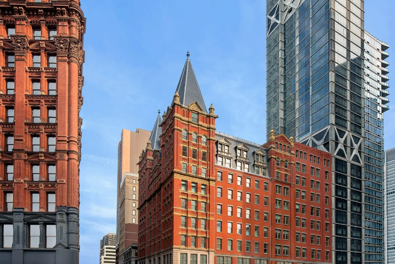 The Beekman, A Thompson Hotel: The red-brick building on Nassau Street