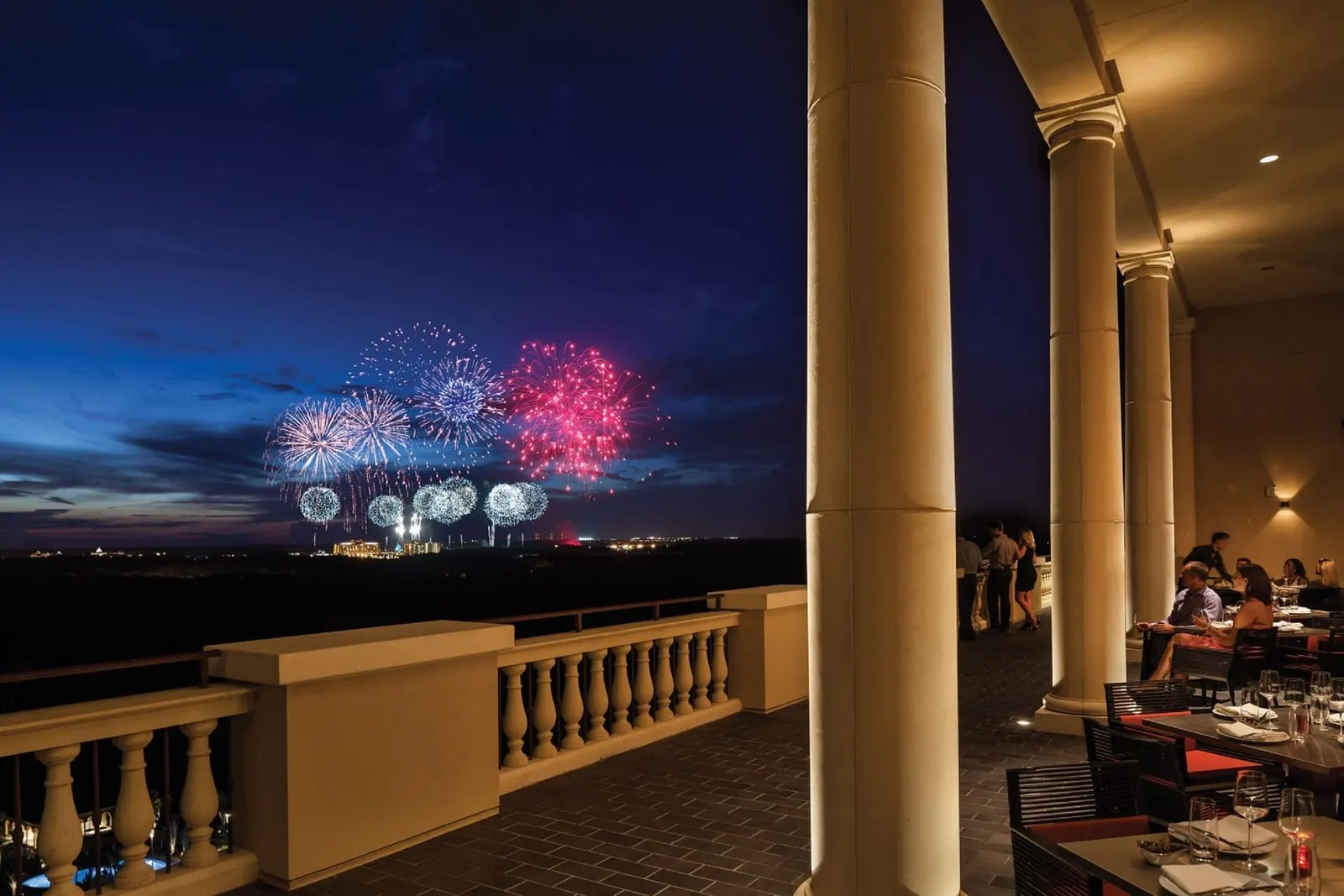 Four Seasons Resort Orlando at Walt Disney World Resort: The Magic Kingdom fireworks from Capa's terrace
