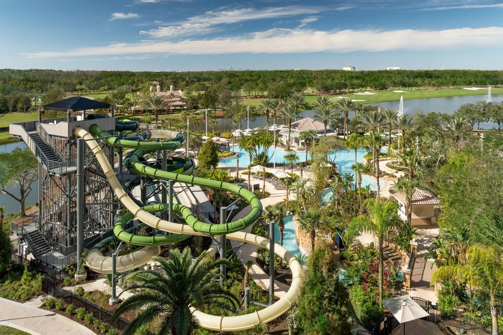 The Ritz-Carlton Orlando, Grande Lakes: Slides and lazy river at the JW Marriott next door