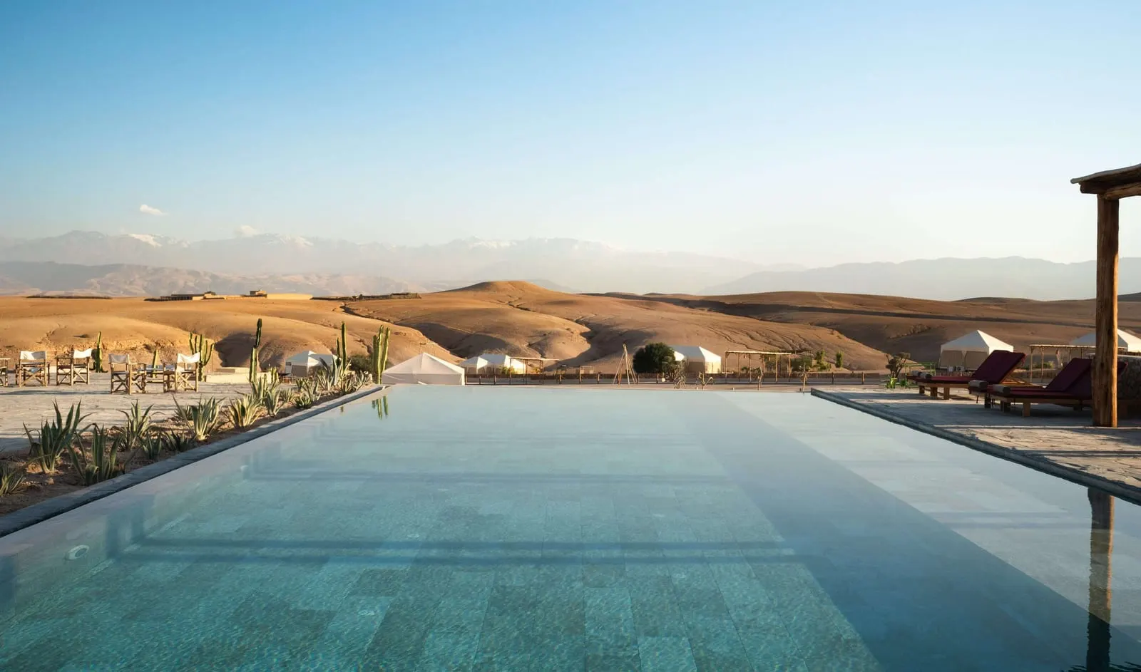 Inara Camp: The Infinity Pool looking out over the desert