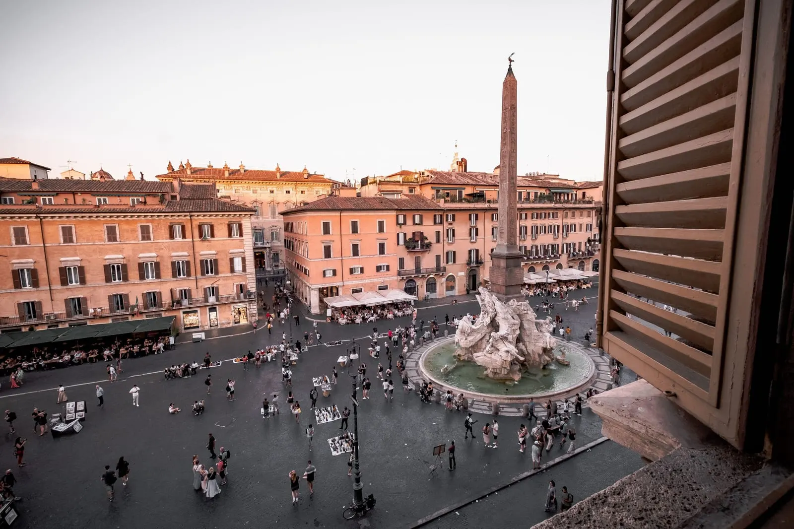 Eitch Borromini Palazzo Pamphilj: Piazza Navona from the terrace