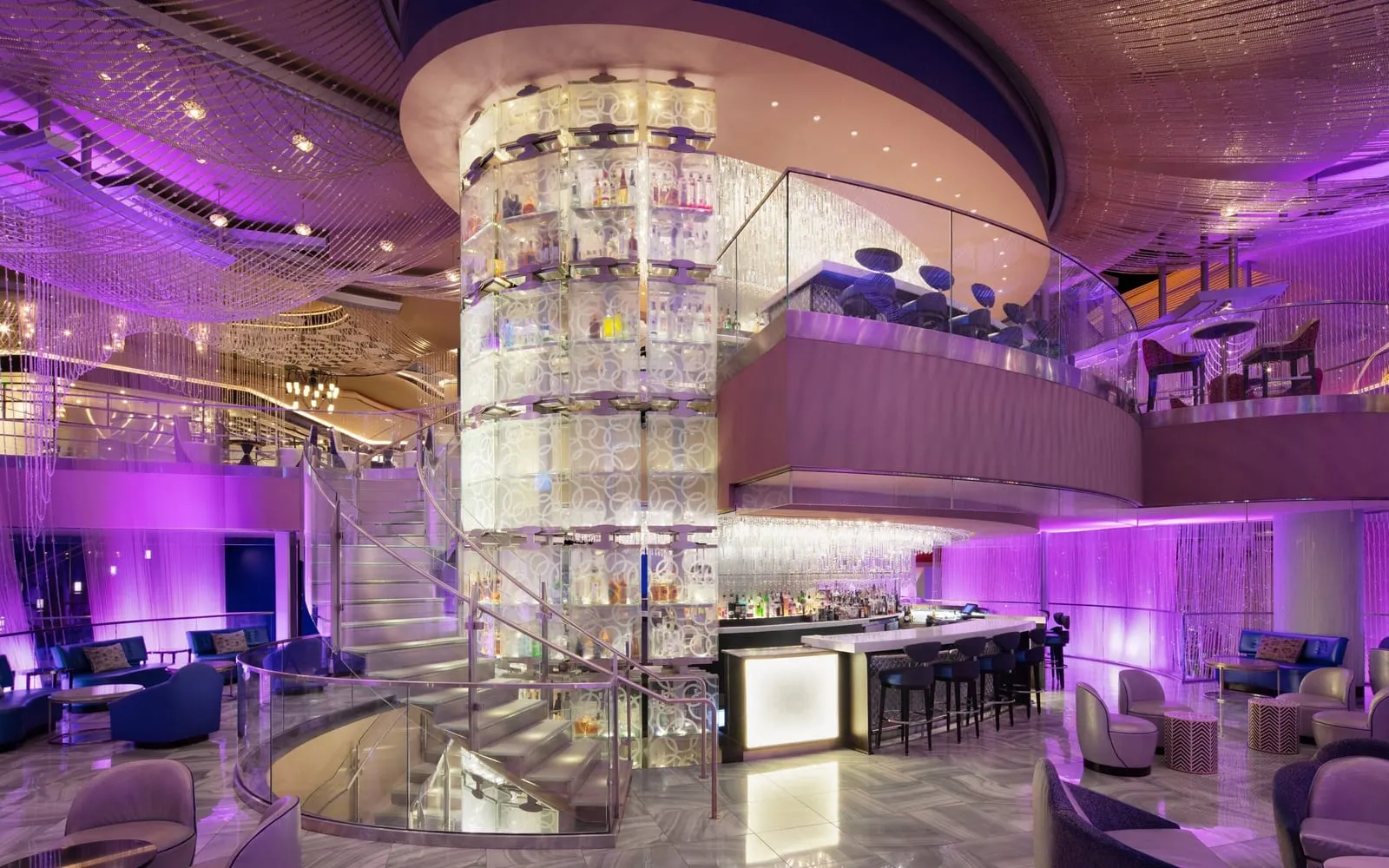 The Cosmopolitan of Las Vegas: Inside The Chandelier, hung with crystal beads