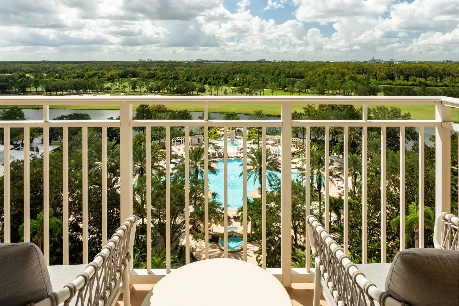The Ritz-Carlton Orlando, Grande Lakes: The pool and lake from a balcony