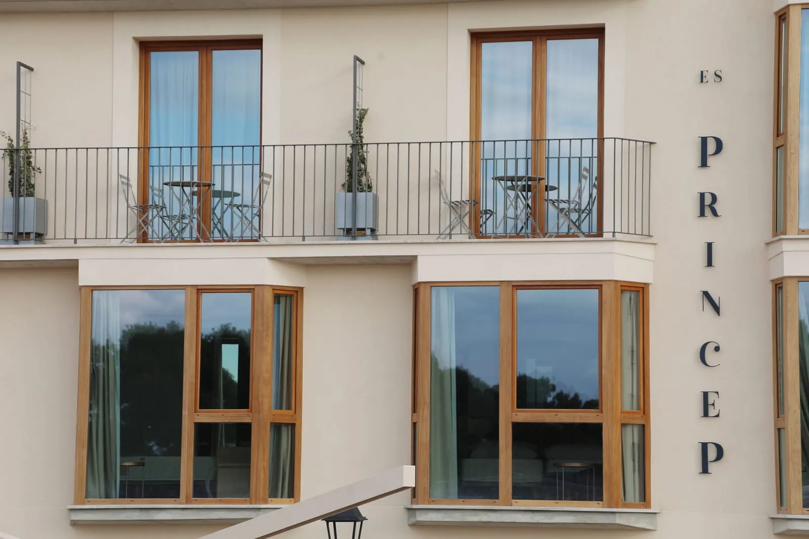 Es Princep: The facade and its bistro balconies