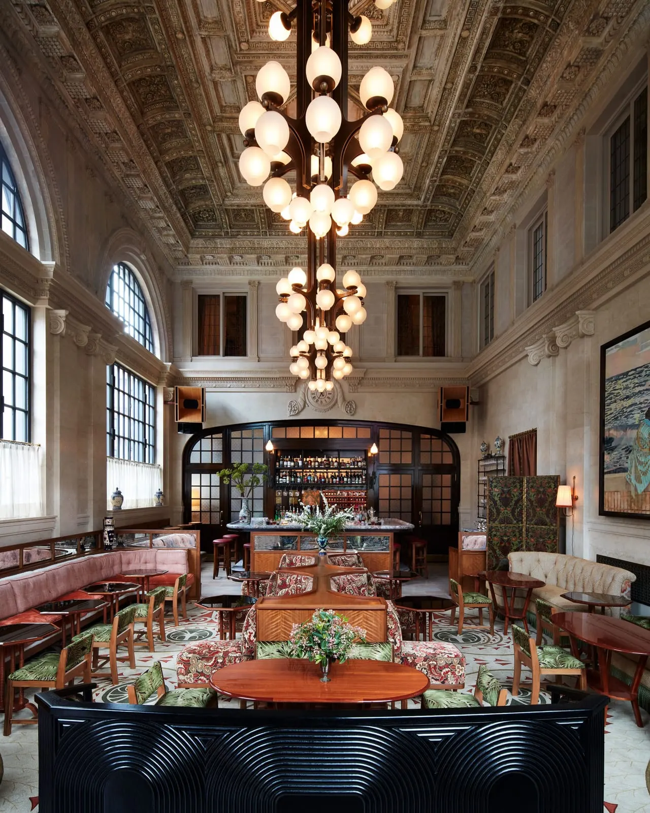 Nine Orchard: The Swan Room, in the bank's double-height banking hall